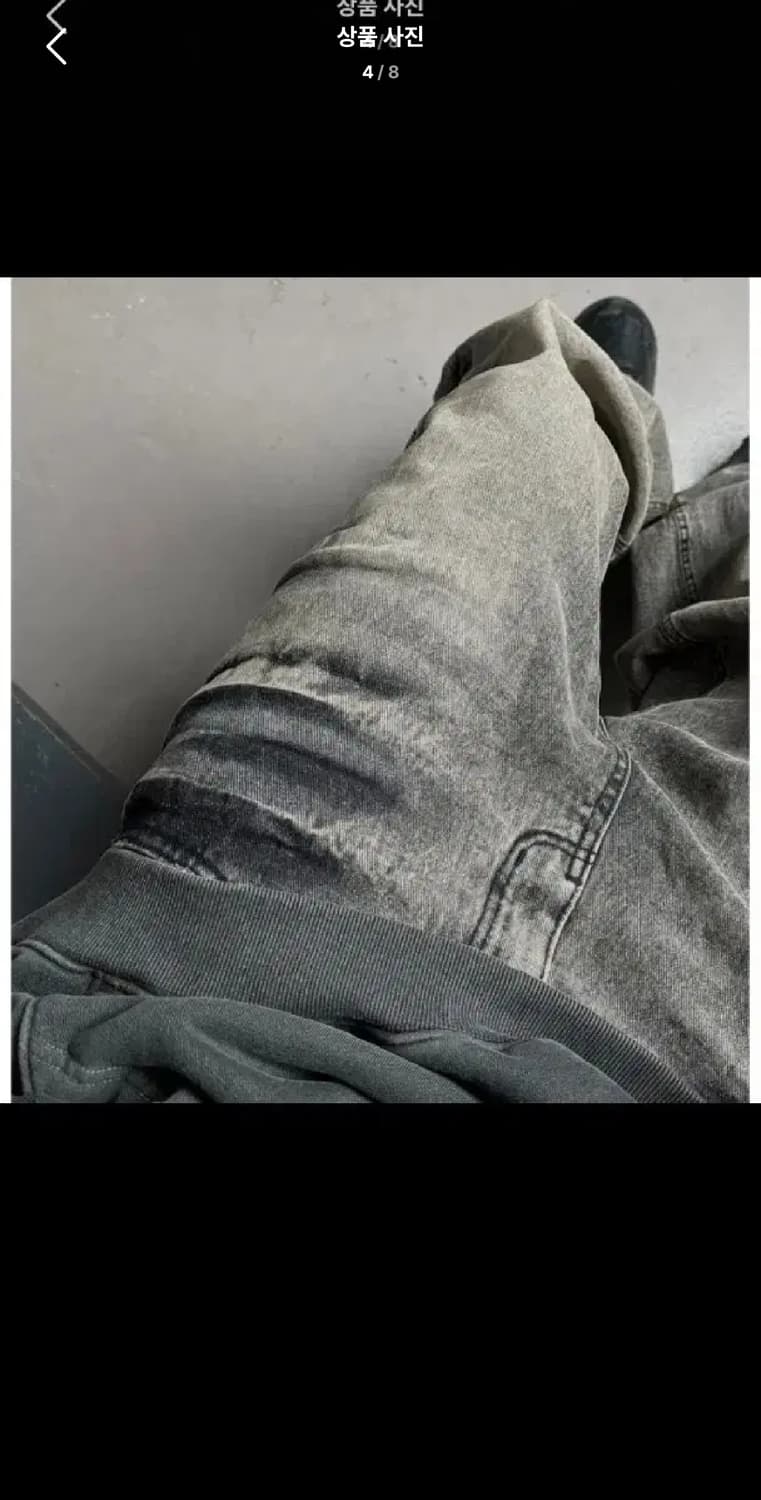 L ) 엠보 크랙 워싱 데님팬츠 상품이미지4