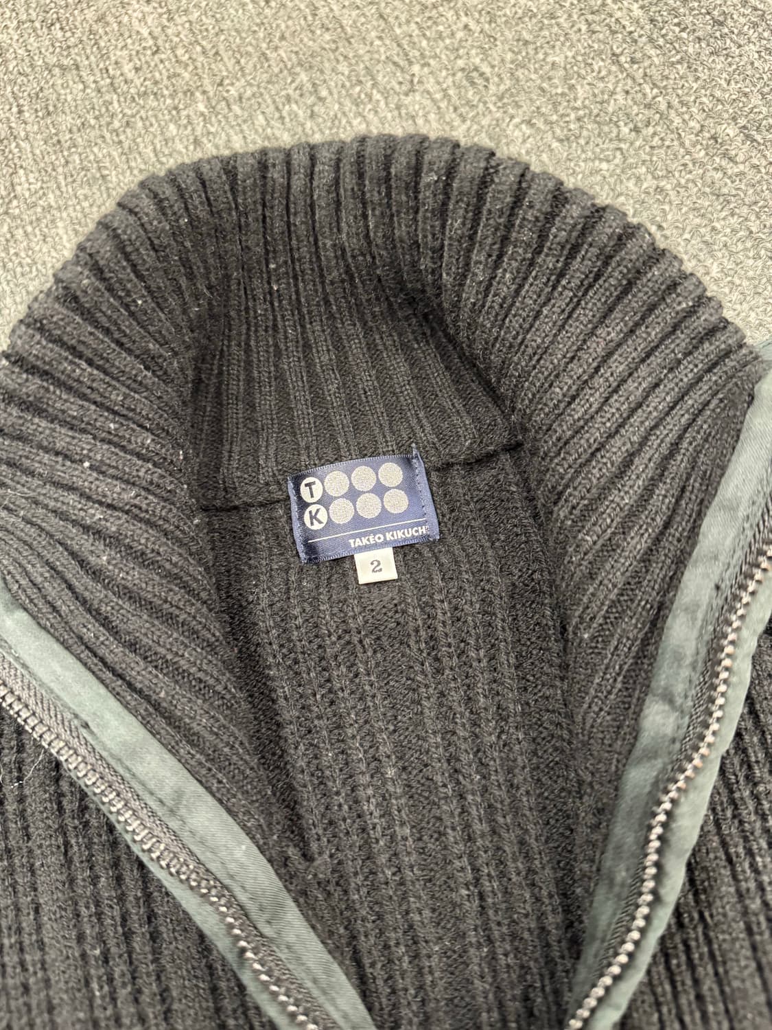 2)Take Kikuchi 빈티지 투웨이 하이넥 니트집업 상품이미지4