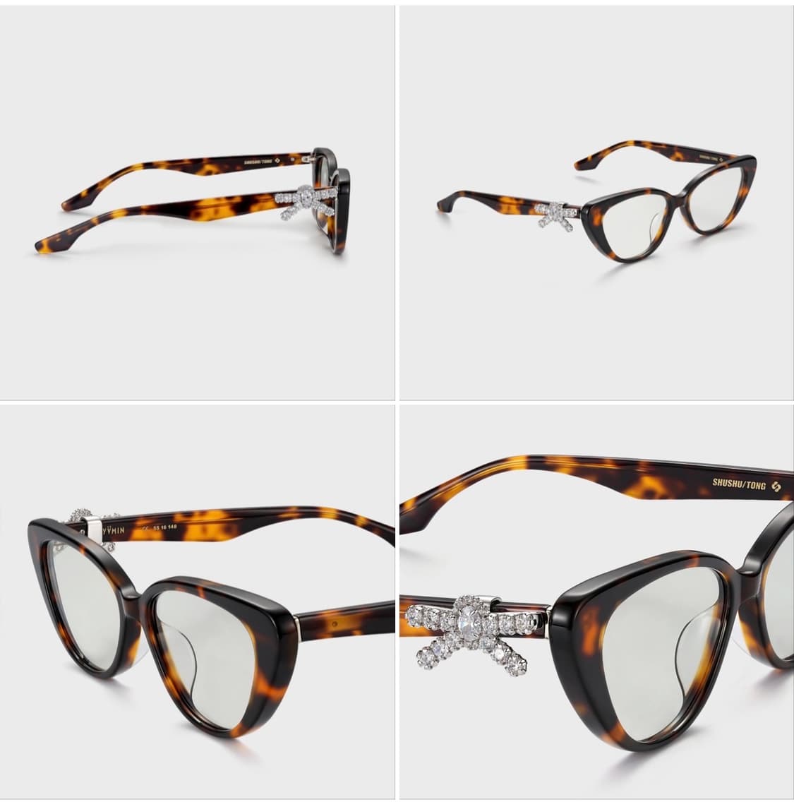 Shushu Tong 슈슈통 크리스탈보우 장식 안경 상품이미지2