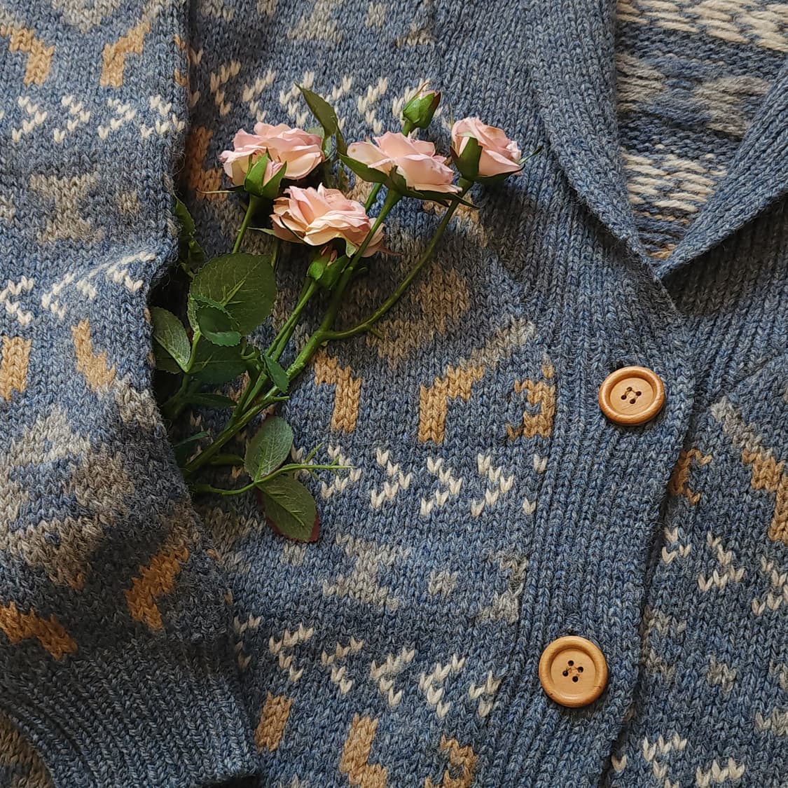 90s 프렌치 울 가디건 숄카라 울 니트 스웨터 버튼 가디건 S 상품이미지6