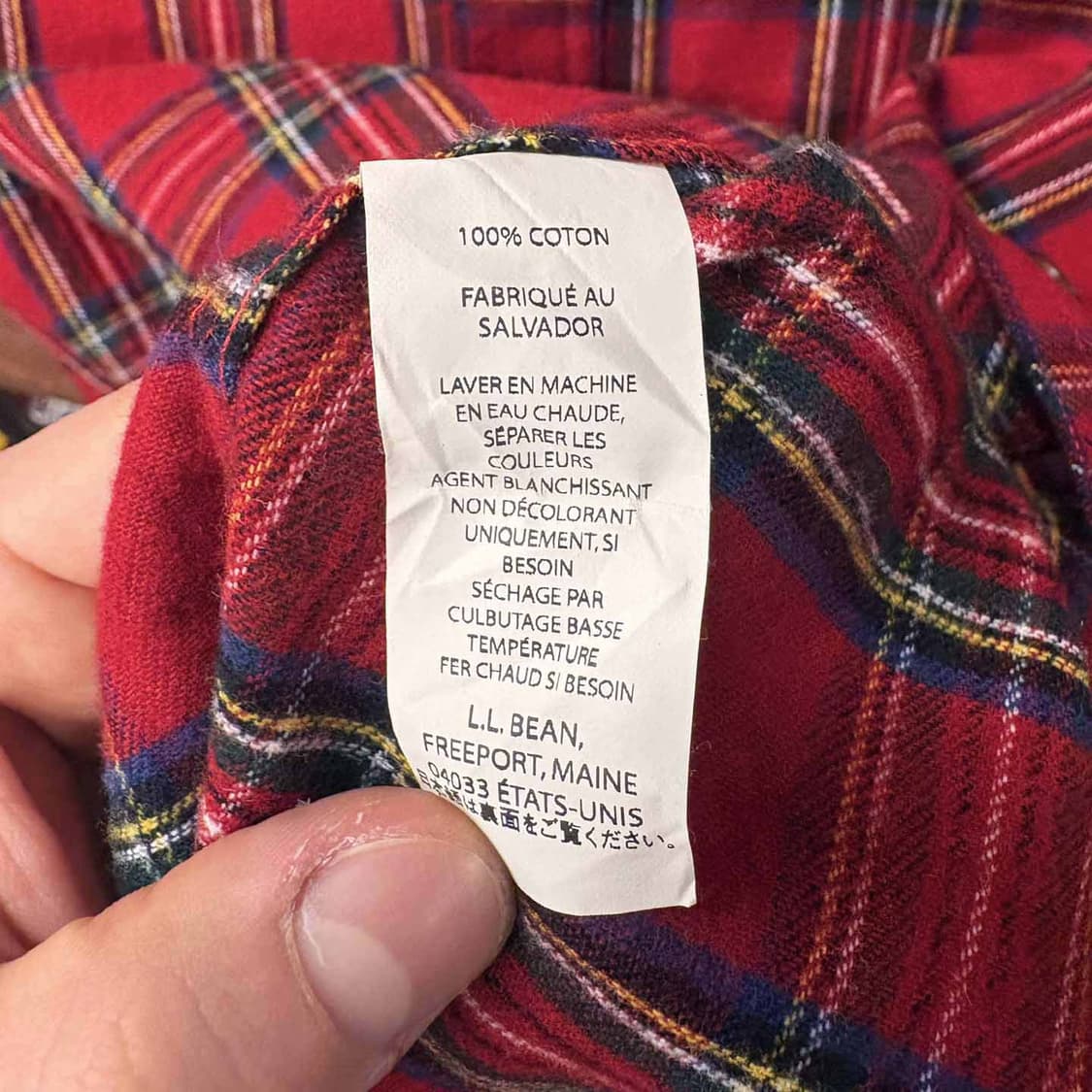 90s L.L.Bean 엘엘빈 체크 포켓 플란넬 셔츠 N493 상품이미지9