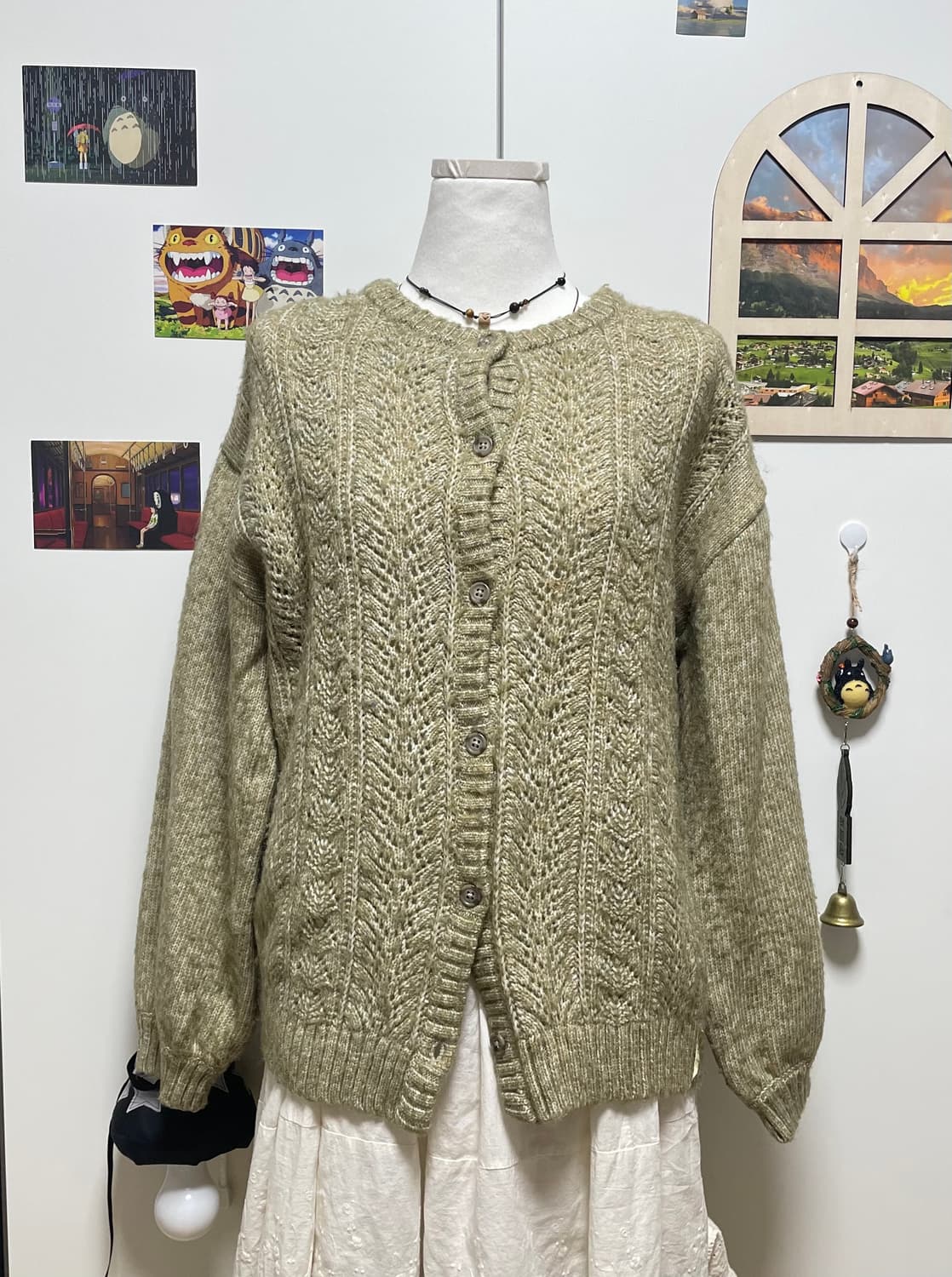 모리걸 녹차 가디건 #연카키 #연두 상품이미지4