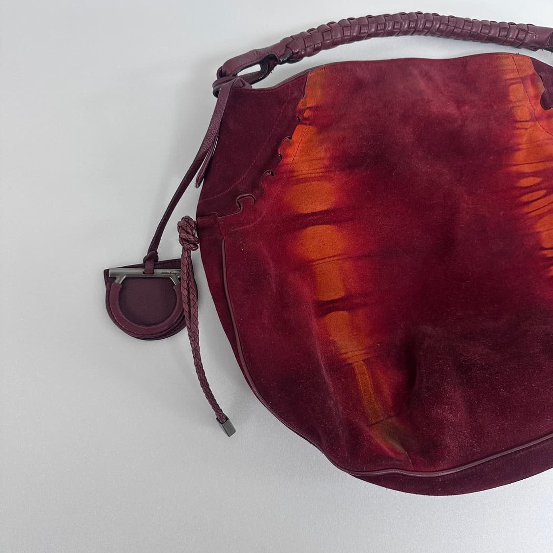 살바토레 페라가모 버건디 가죽 토트백 가방 상품이미지2