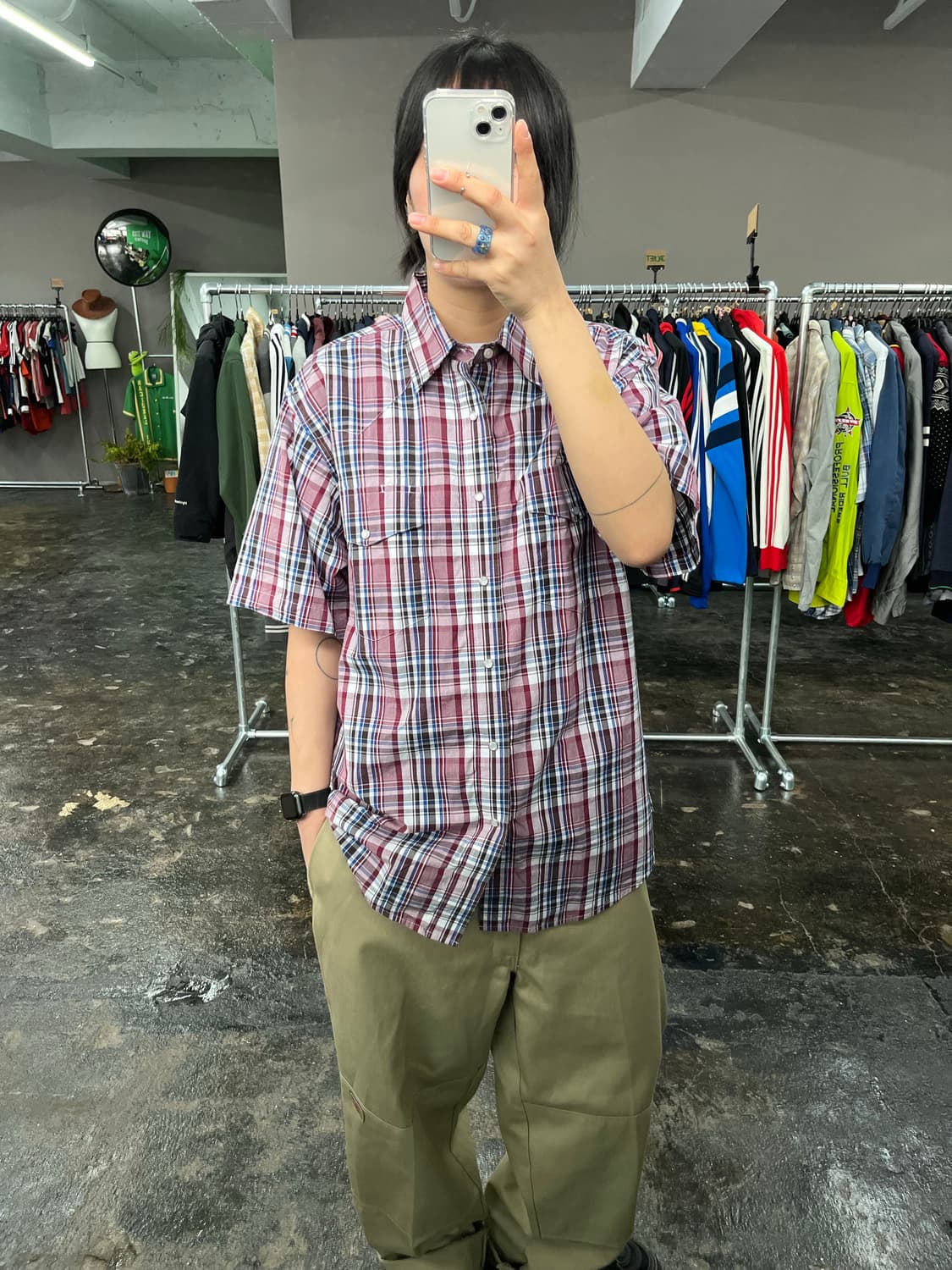 랭글러 웨스턴 체크 셔츠  상품이미지5