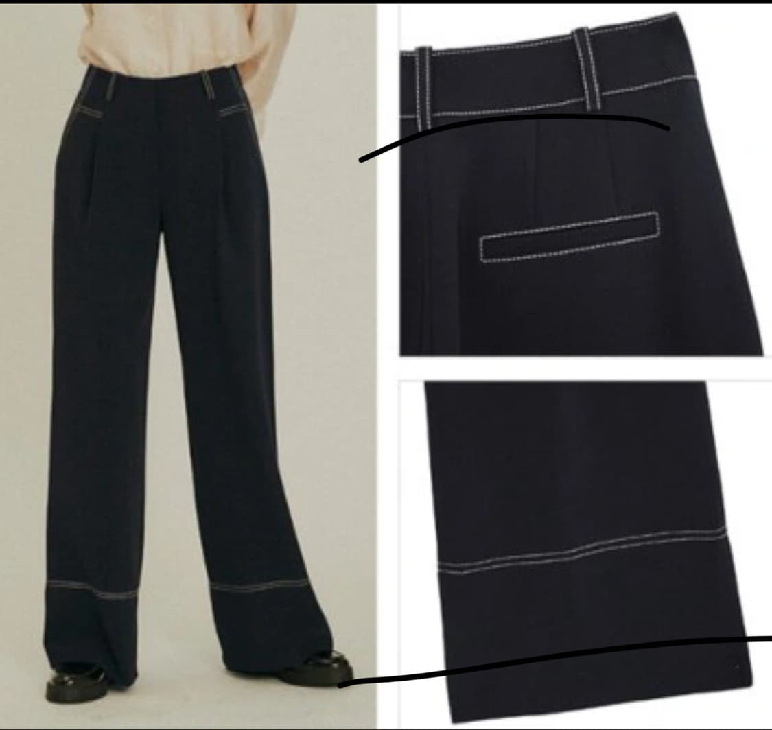 FRONTROW 스티치 슬랙스 상품이미지2