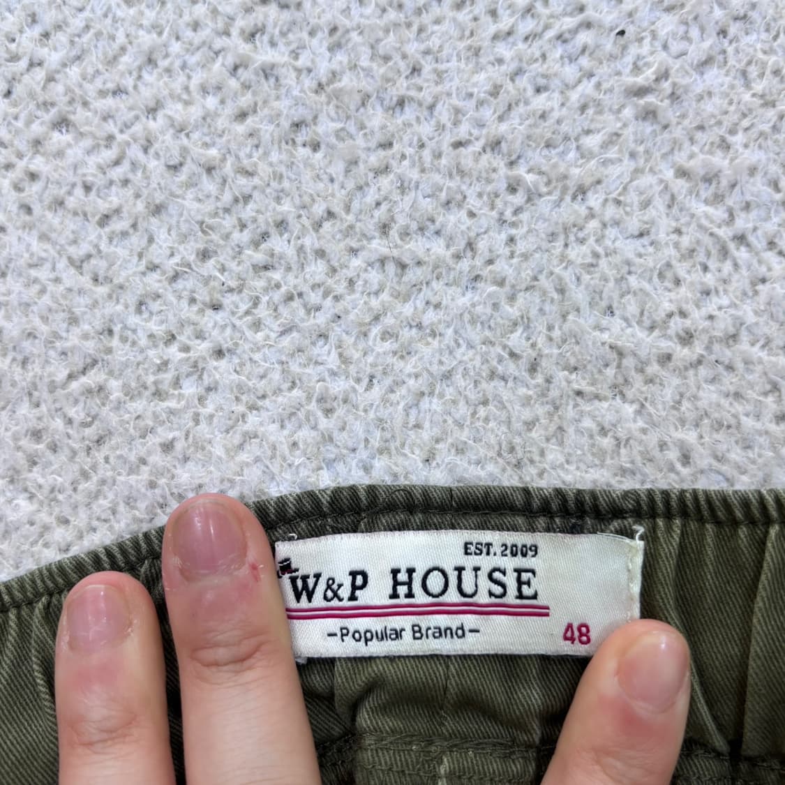 48 W&P HOUSE 여성 카키 밴딩 카고 팬츠 0602E 상품이미지3