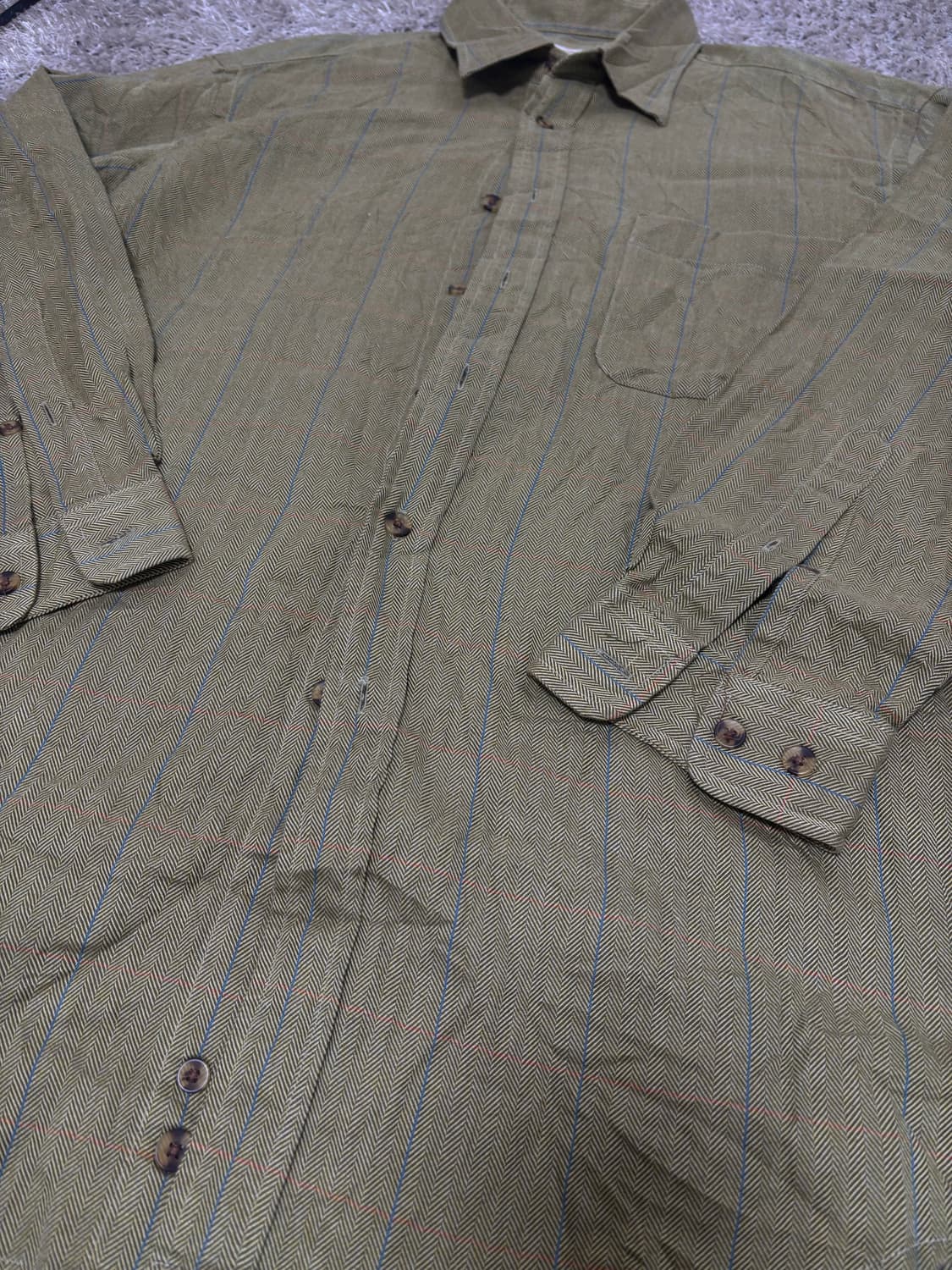 일제 AQUASCUTUM 체크 셔츠 사이즈 105 상품이미지2