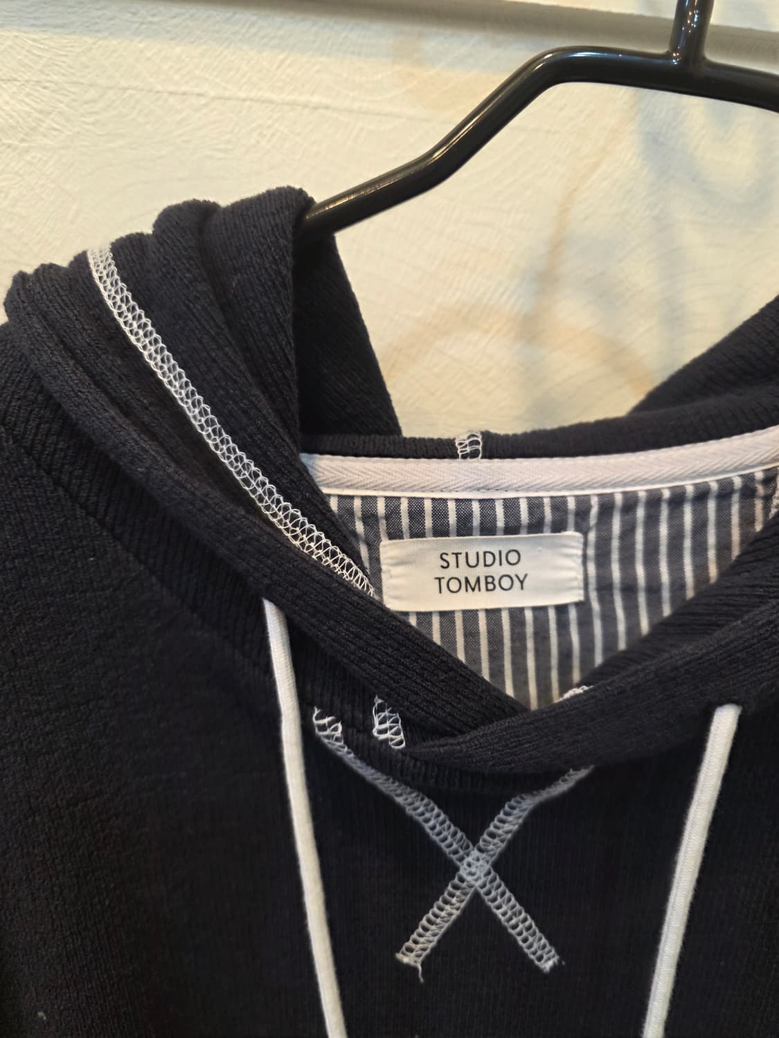 스튜디오 톰보이 후드  믹스 레이어드  셔츠원피스 상품이미지1