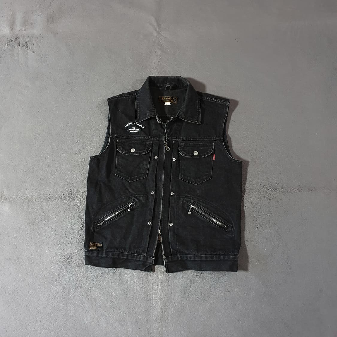 디아프바인 블랙 데님 조끼 베스트 38 상품이미지1