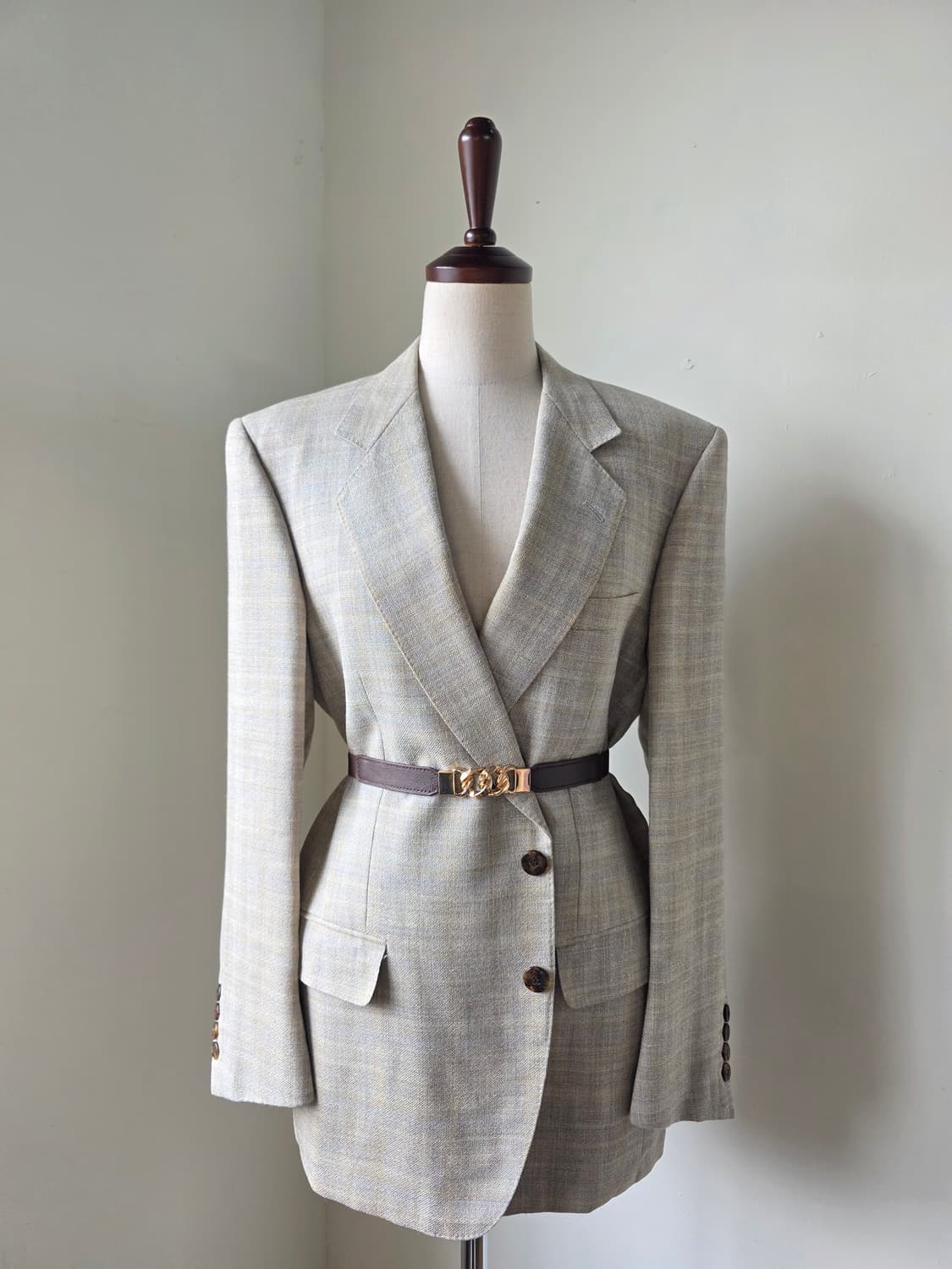 GIVENCHY 지방시 각인 단추 린넨 싱글 남성 자켓 상품이미지3