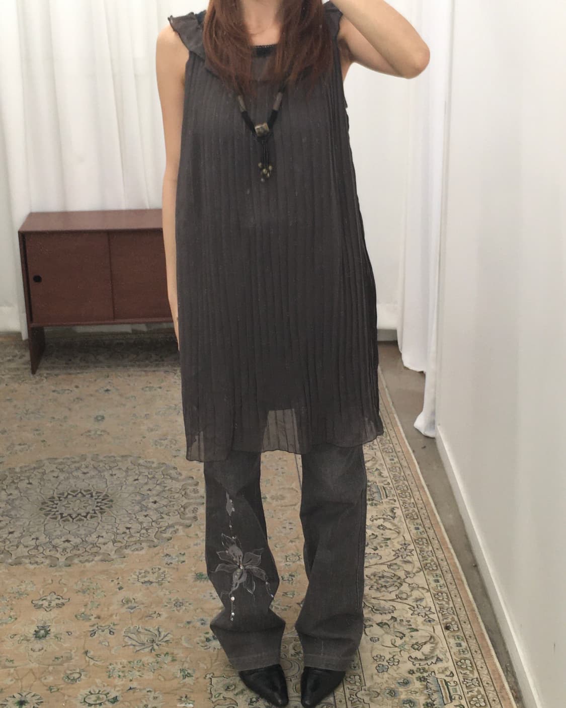 그레이 부츠컷 데님 팬츠 상품이미지2