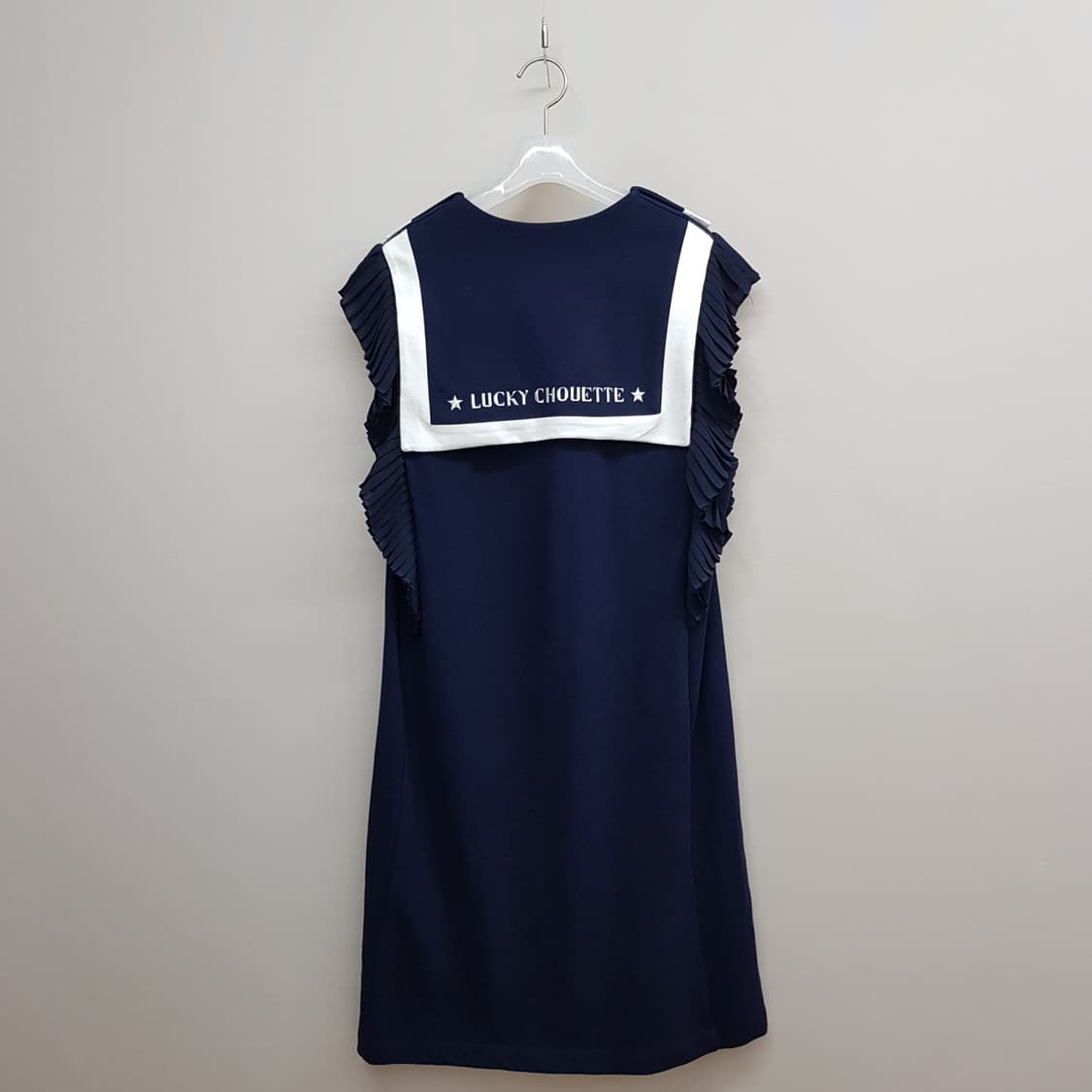  럭키슈에뜨 세일러 카라 리본 포인트 원피스 36사이즈 상품이미지5