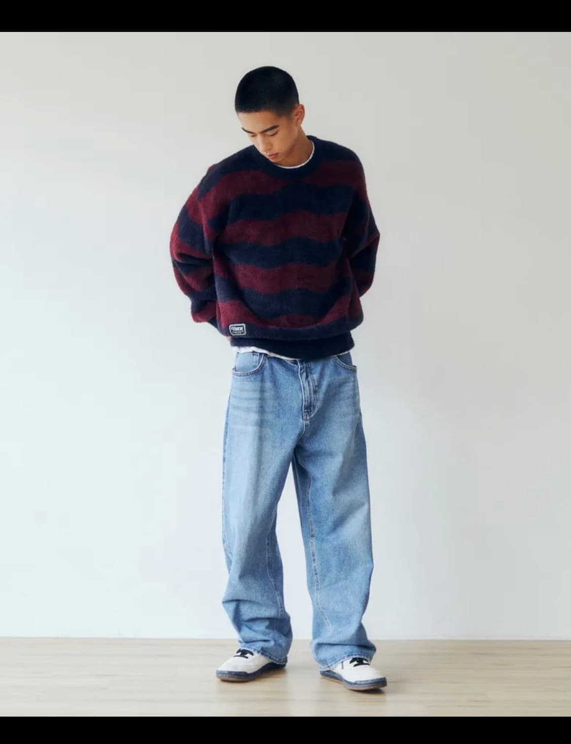 웨이브 스트라이프 니트 상품이미지2