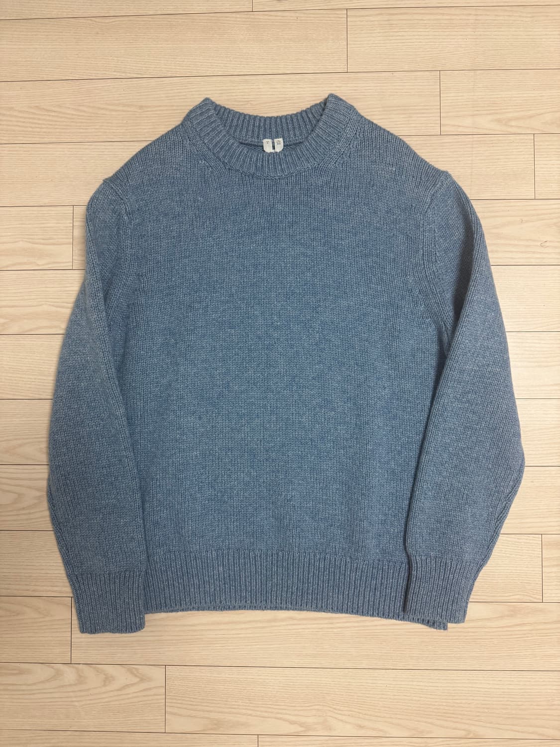 아르켓(ARKET) 헤비 울 니트 스웨터 라이트블루 / S / 새상품 상품이미지1