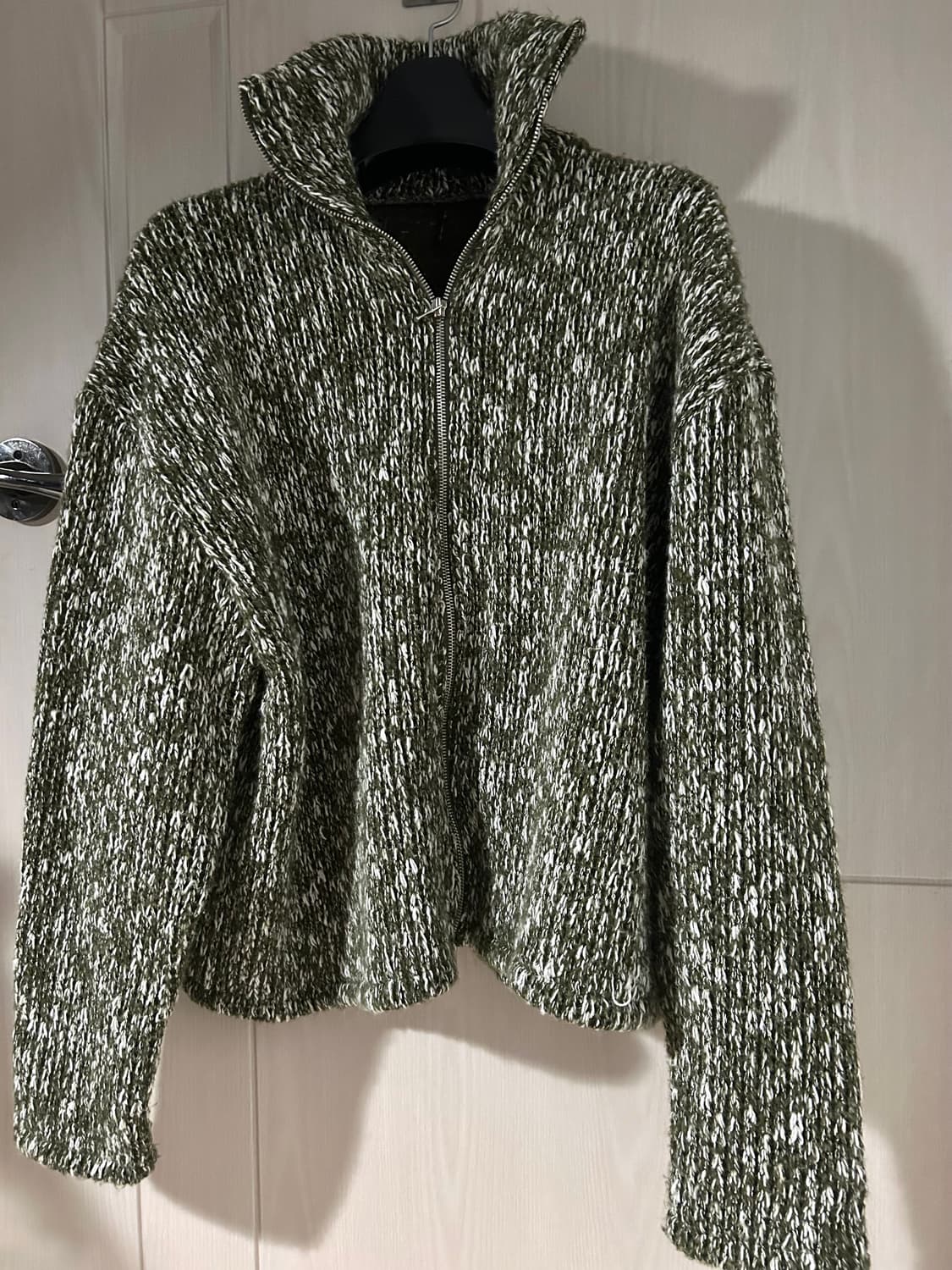 Crop Knit 2way Zip up Jacket 상품이미지5