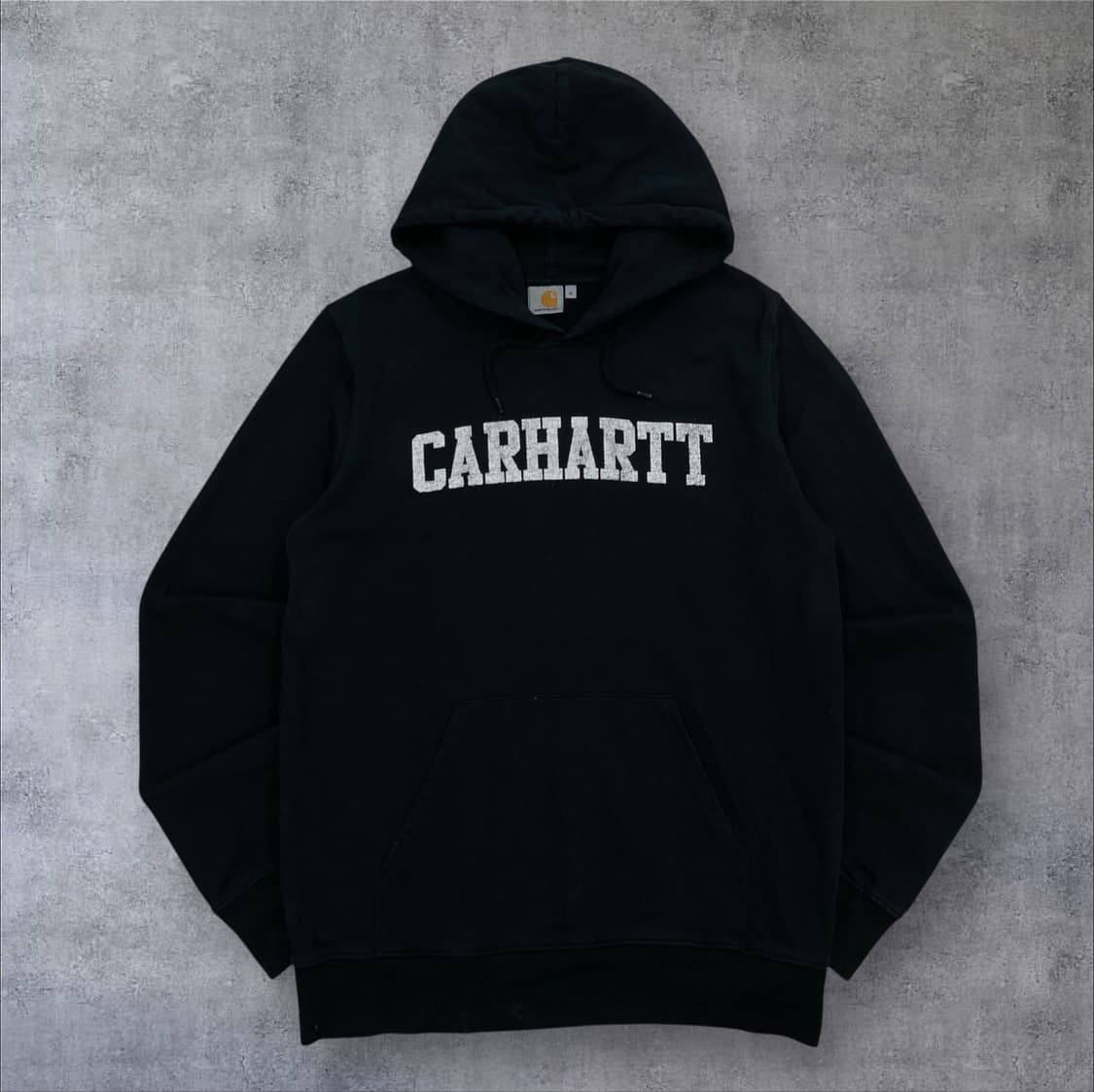 칼하트 스펠아웃 블랙 후드티 상품이미지1