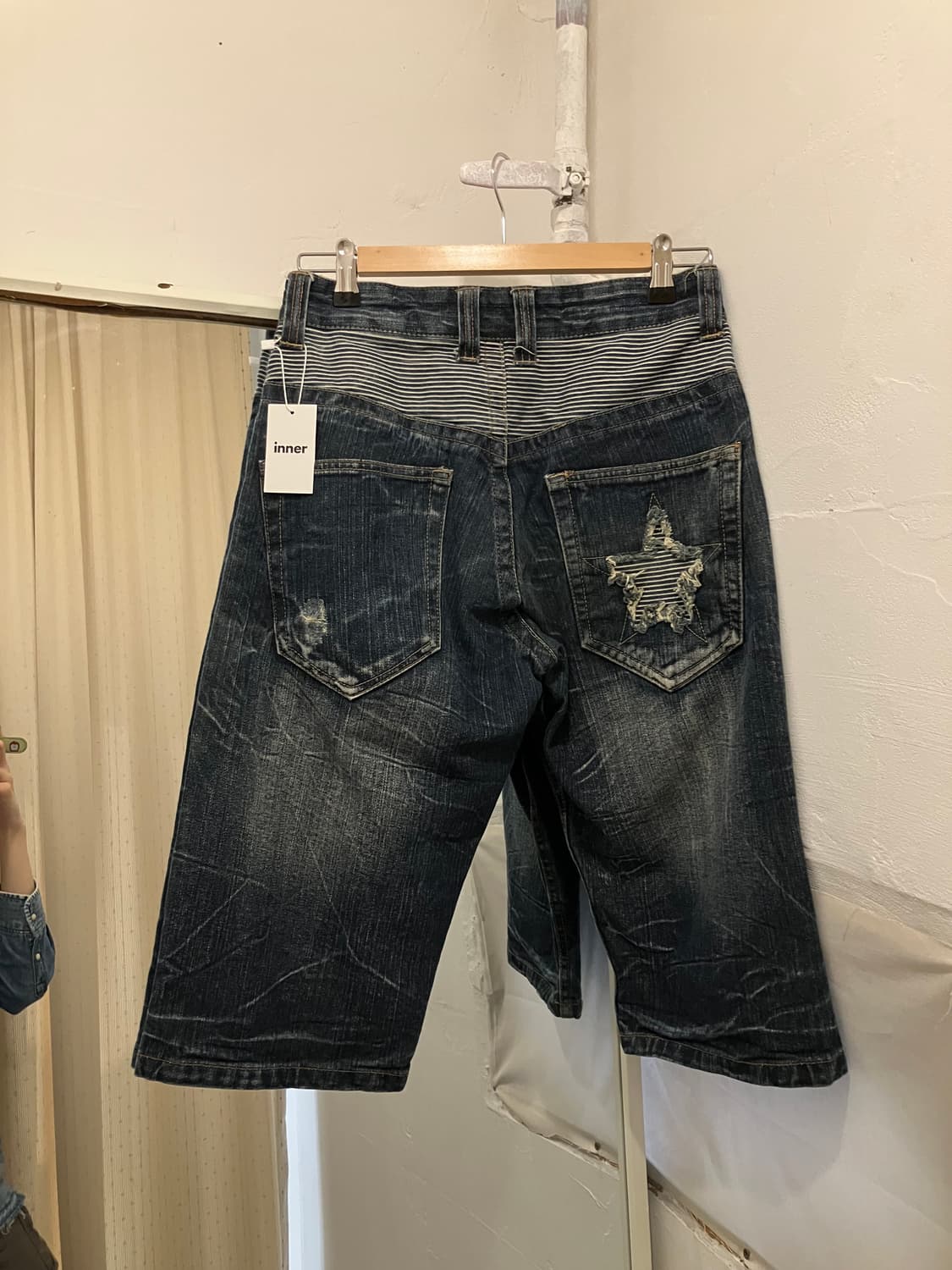 핸드메이드 패치워크 데님 쇼츠 28 상품이미지7