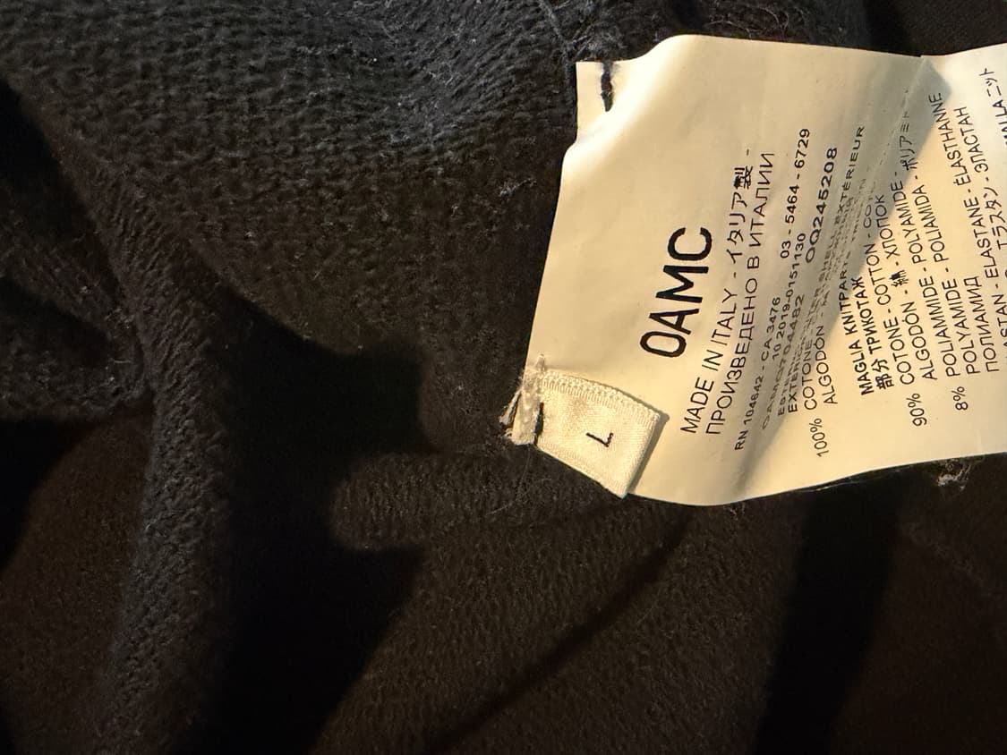 oamc 블랙 후드티 상품이미지4