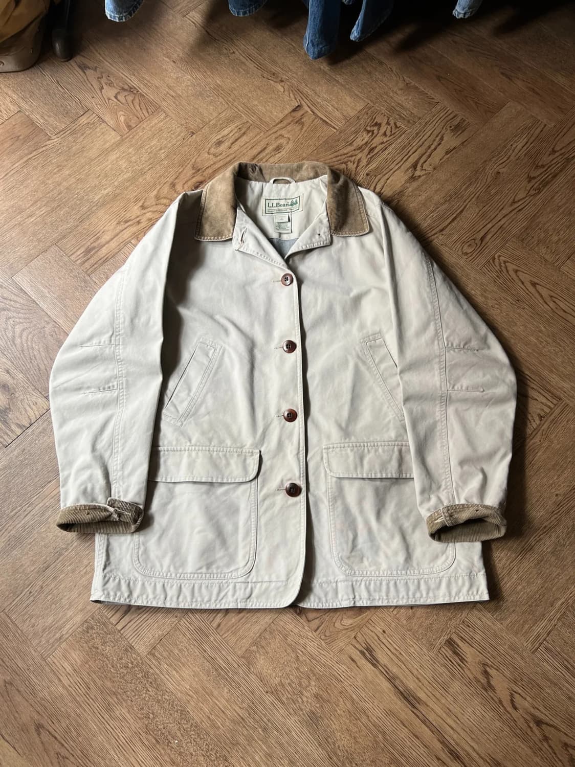 [L]L.L.Bean USA 엘엘빈 코튼 라이닝 아이보리 헌팅 자켓 상품이미지1