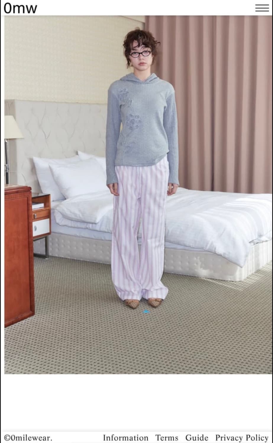 영마일웨어 플라워 니트 슬림 후디 그레이  상품이미지2