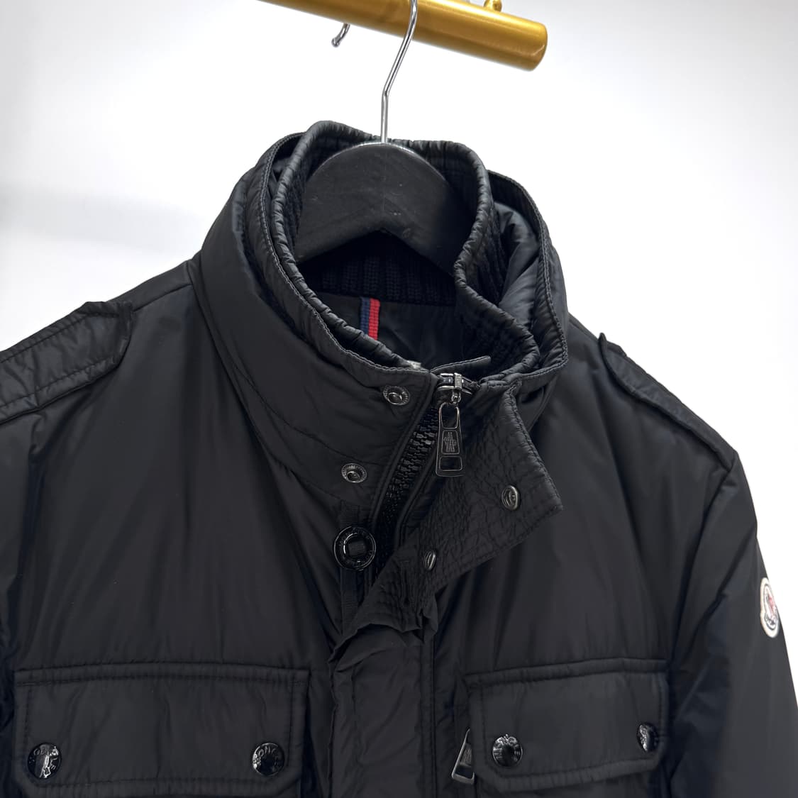 [2사이즈] 몽클레어 견장 패딩 집업 자켓 블랙 상품이미지7