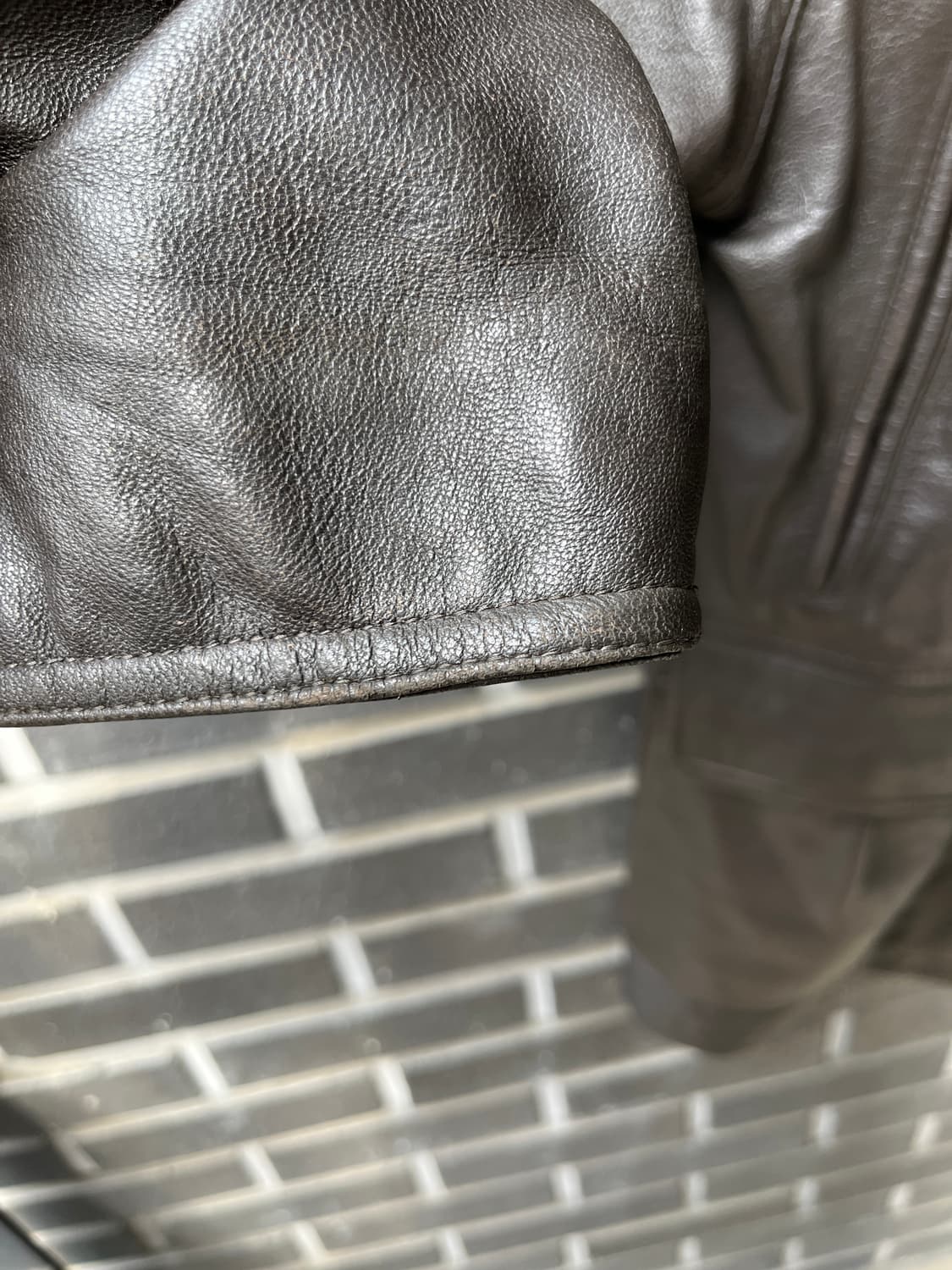 90s Genuine lambskin 천연 양가죽 카코트 다크브라운 상품이미지6