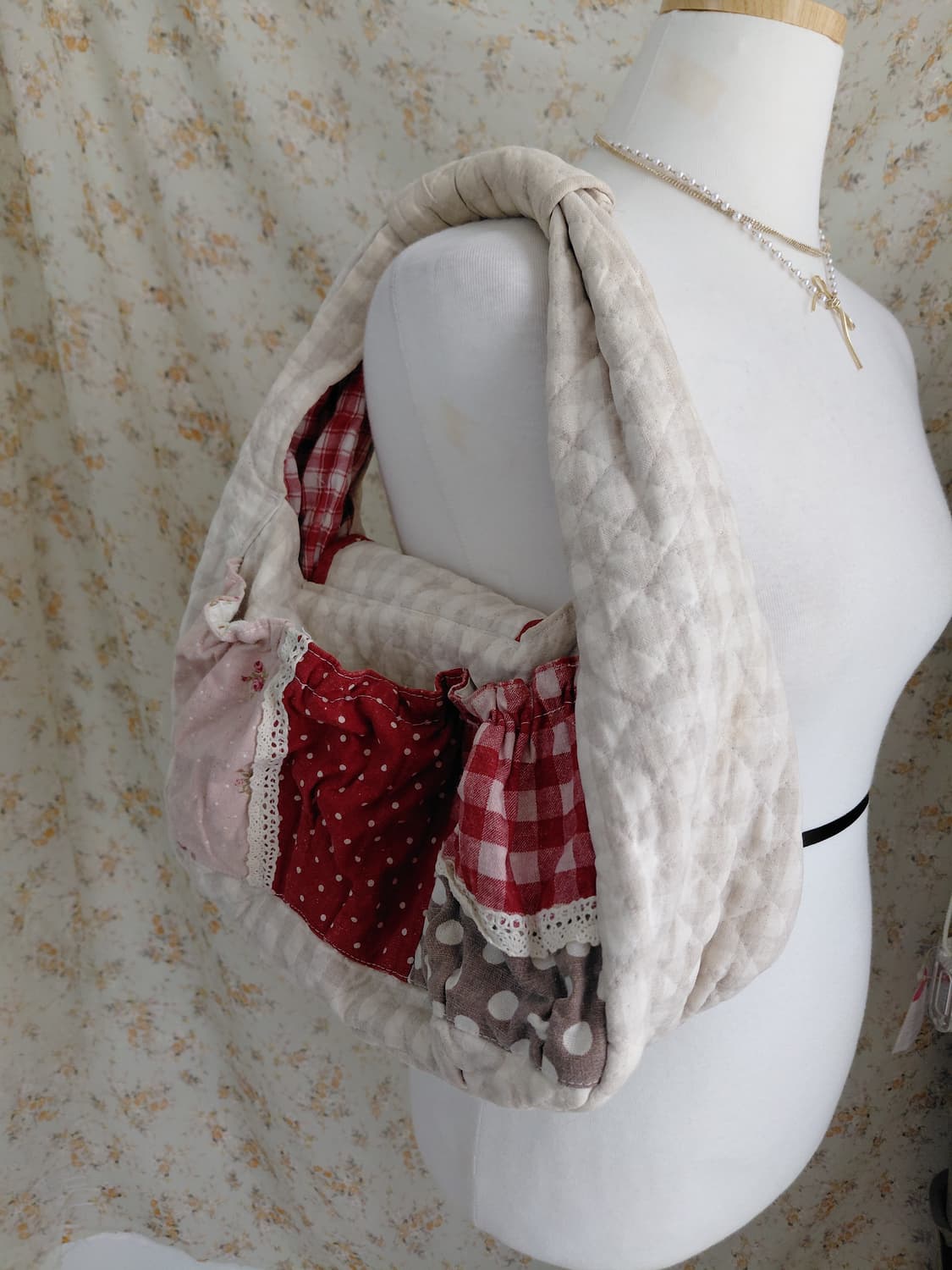 [일본빈티지] 퀼트 숄더백 크로스백 핸드메이드 가방 상품이미지2