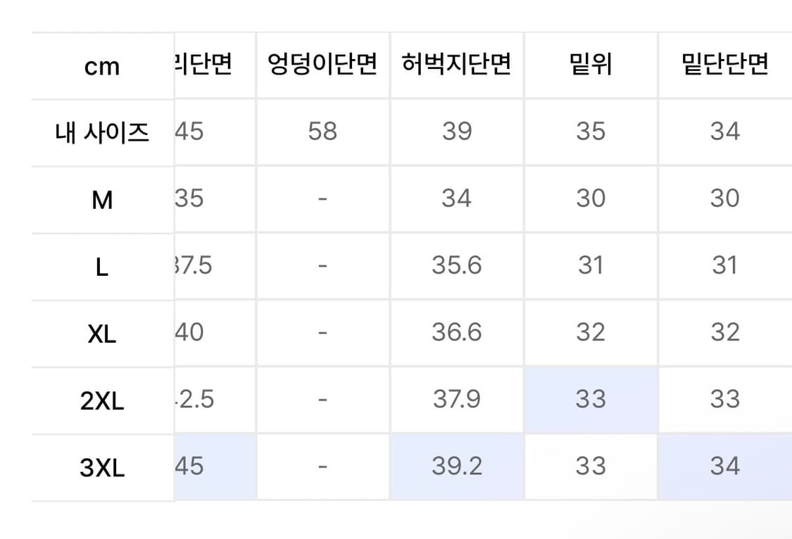 제멋 코스모 밴딩 숏팬츠 2XL 일괄 상품이미지5