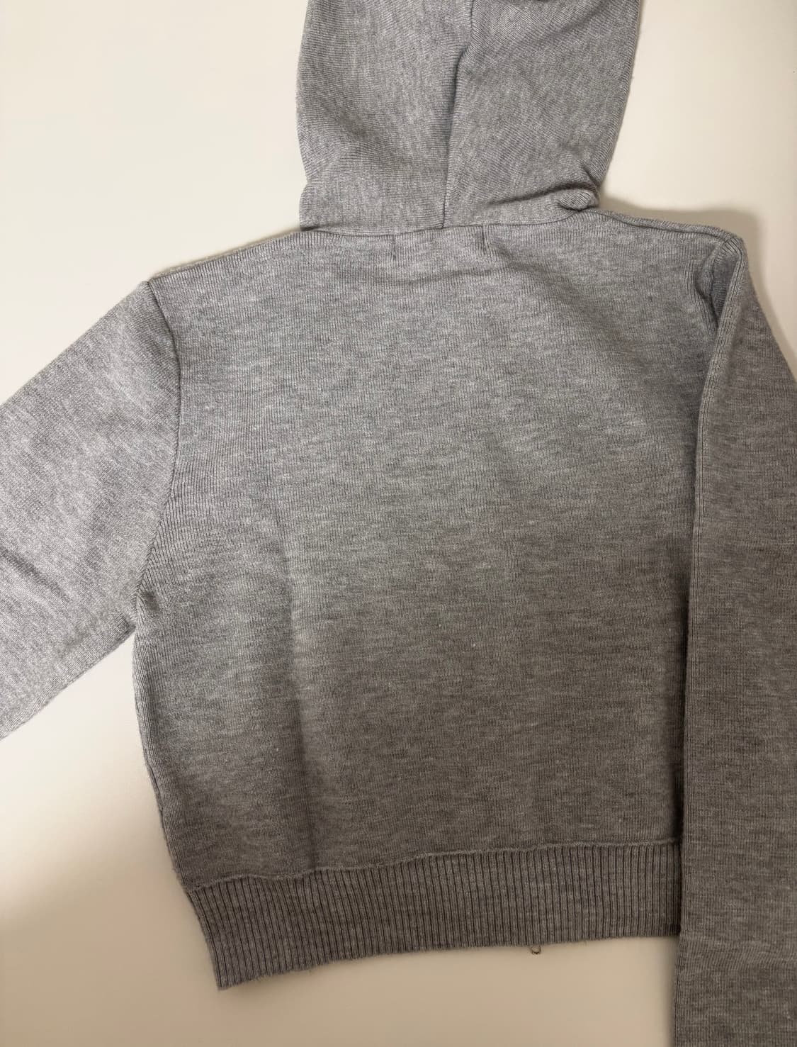 닉앤니콜 후드집업 니트 크롭 그레이 상품이미지2