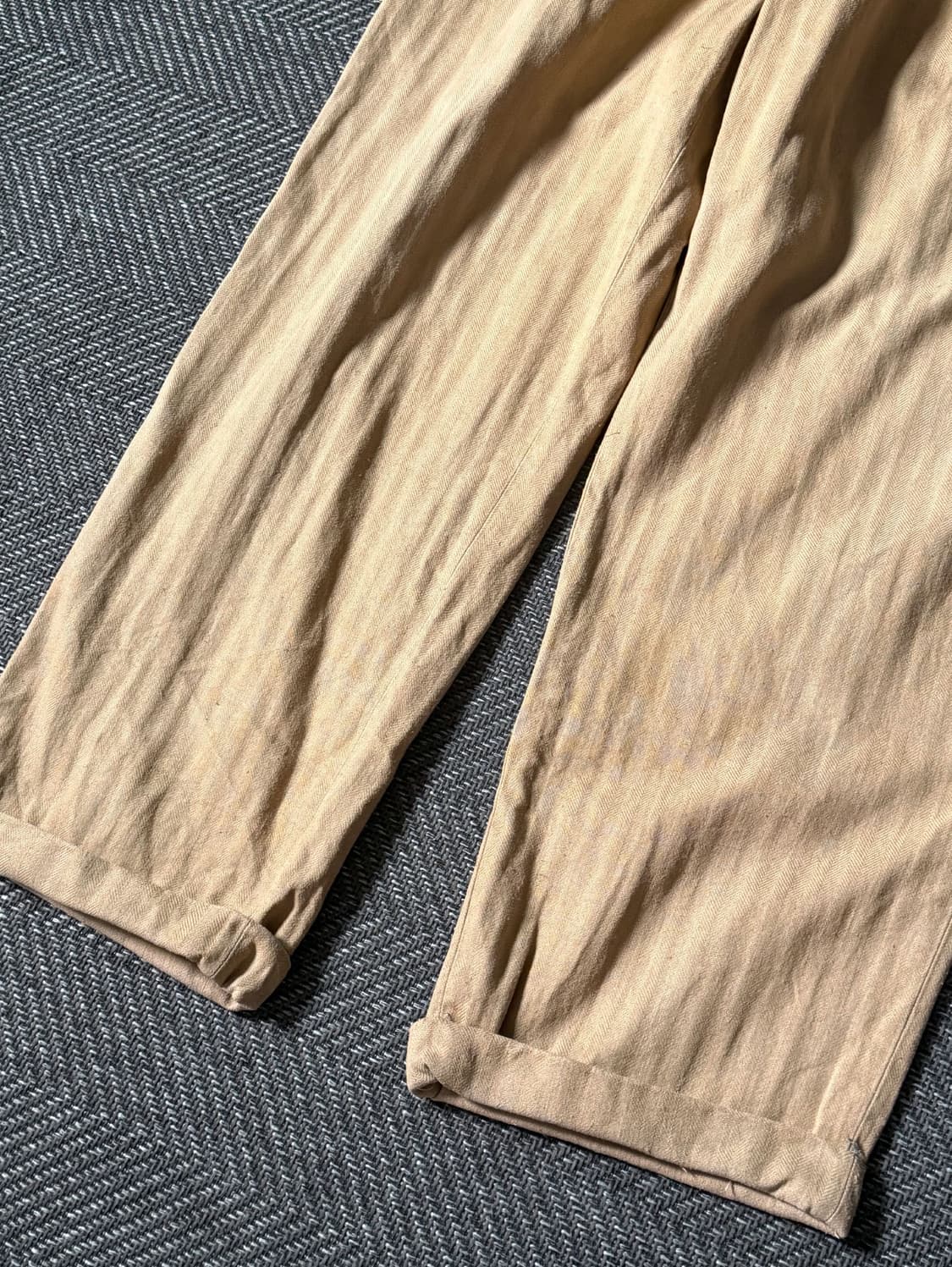 (33) 80s USA 폴로 랄프로렌 헤링본 코튼 린넨 트라우저 팬츠 상품이미지6