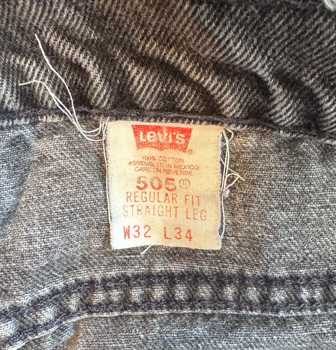 90s 빈티지 리바이스 블랙 진 505 오렌지탭 32 (659) 상품이미지4