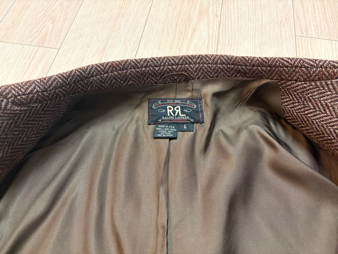 RRL 브라운헤링본 스포츠코트 L 사이즈 판매합니다 상품이미지6