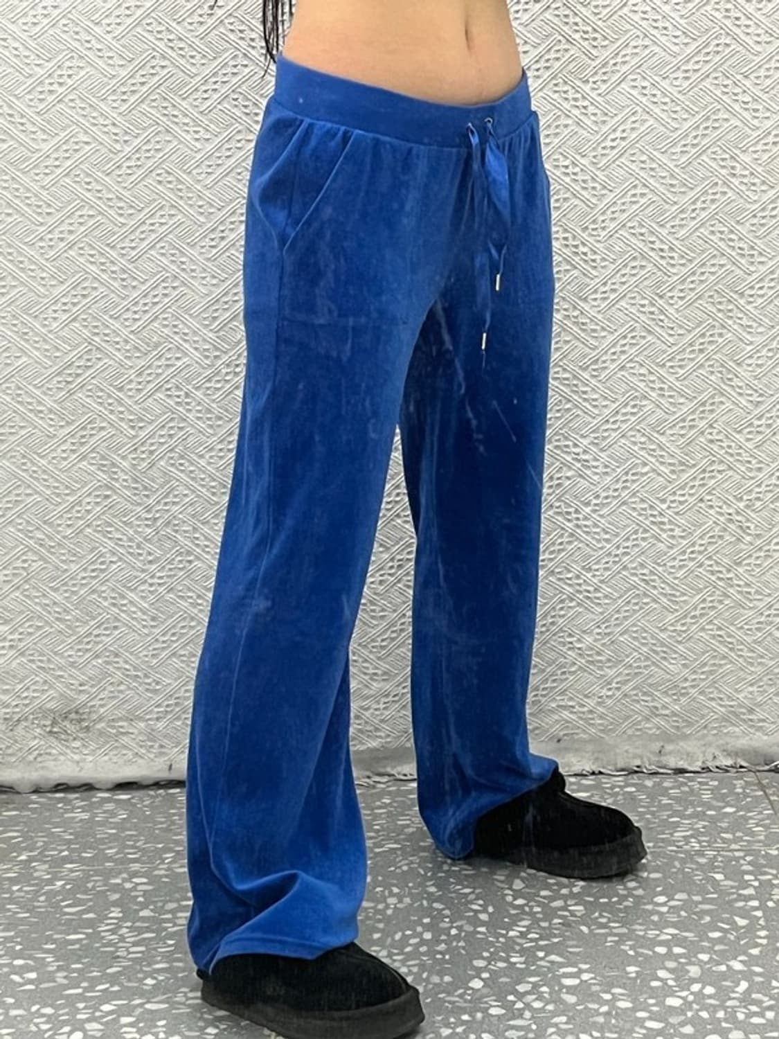 쥬시 꾸뛰르 Y2K 벨벳 코발트 블루 트레이닝 팬츠 M C06795 상품이미지2