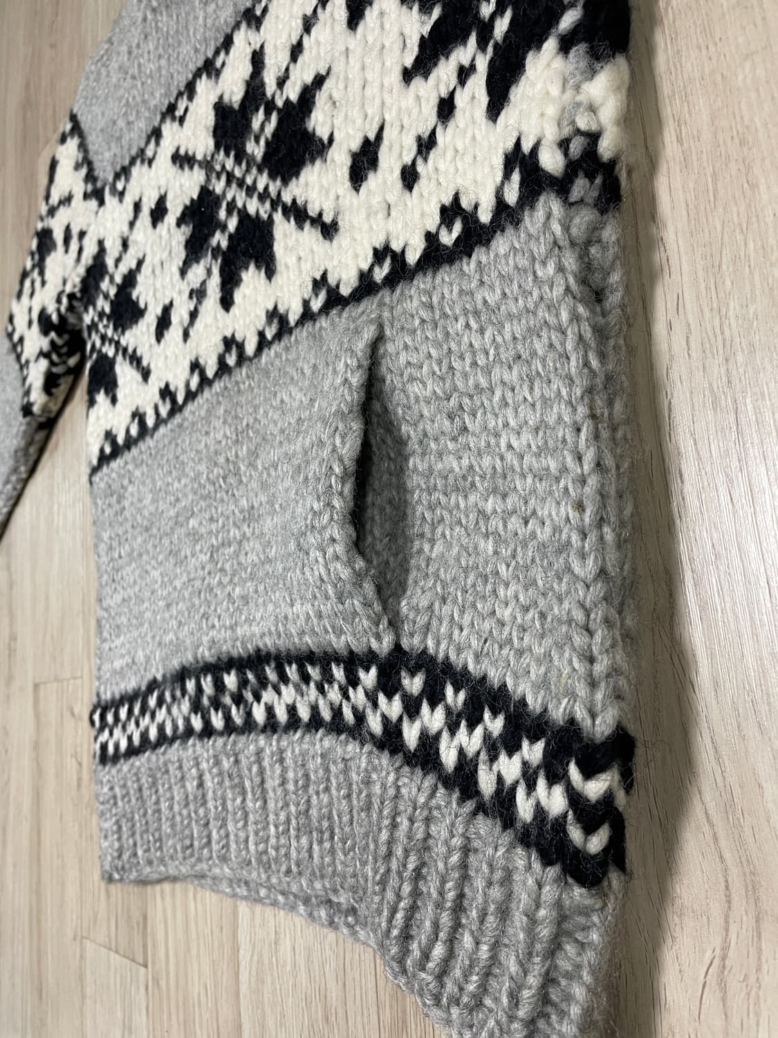 95) 핸드메이드 코위찬 헤비울 노르딕 숄카라 스웨터(RRL&LVC&폴로 상품이미지5