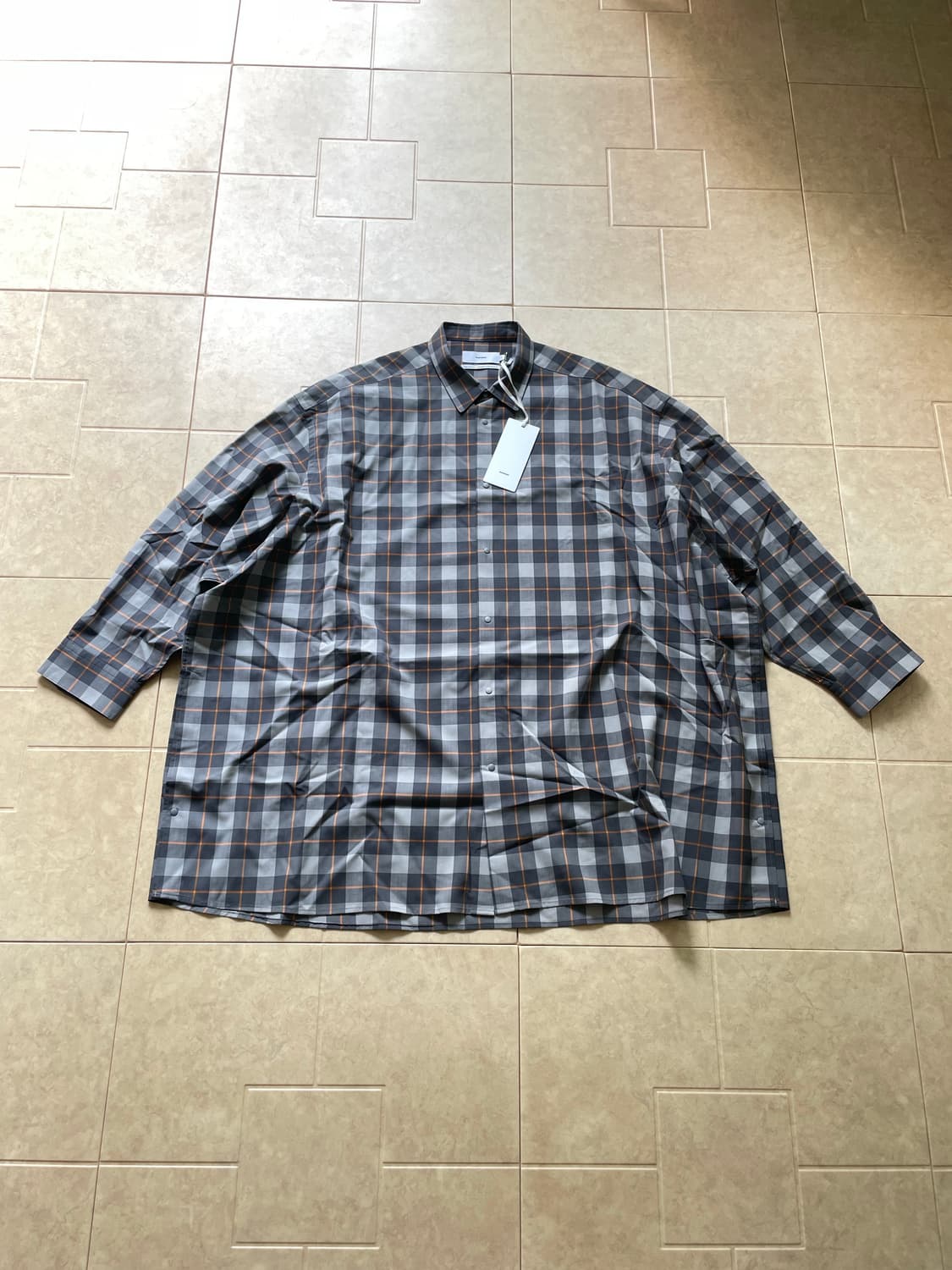 그라프페이퍼 파인 울 체크셔츠 F사이즈 상품이미지1