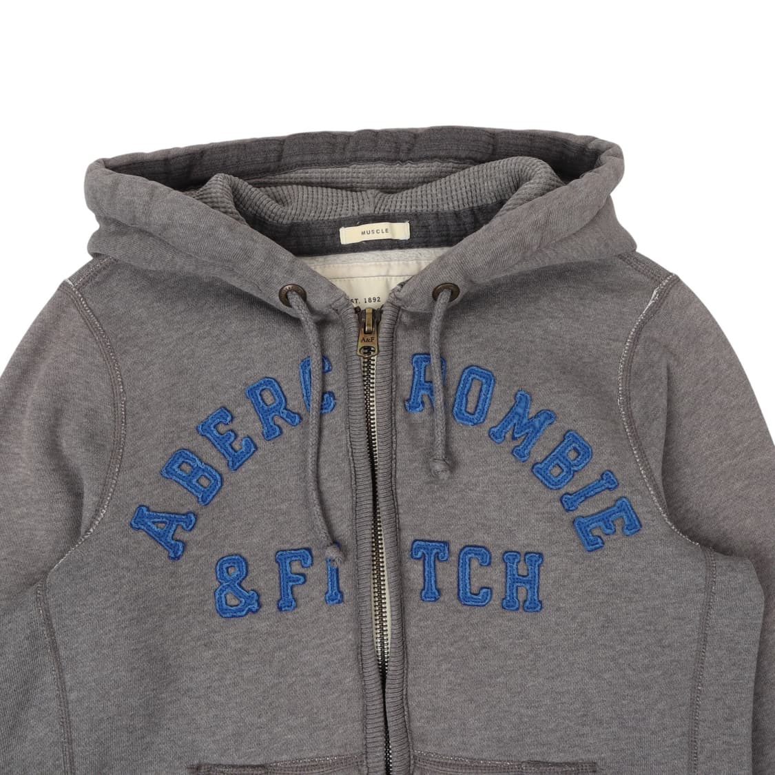 아베크롬비 그레이 아치로고 후드집업 상품이미지2