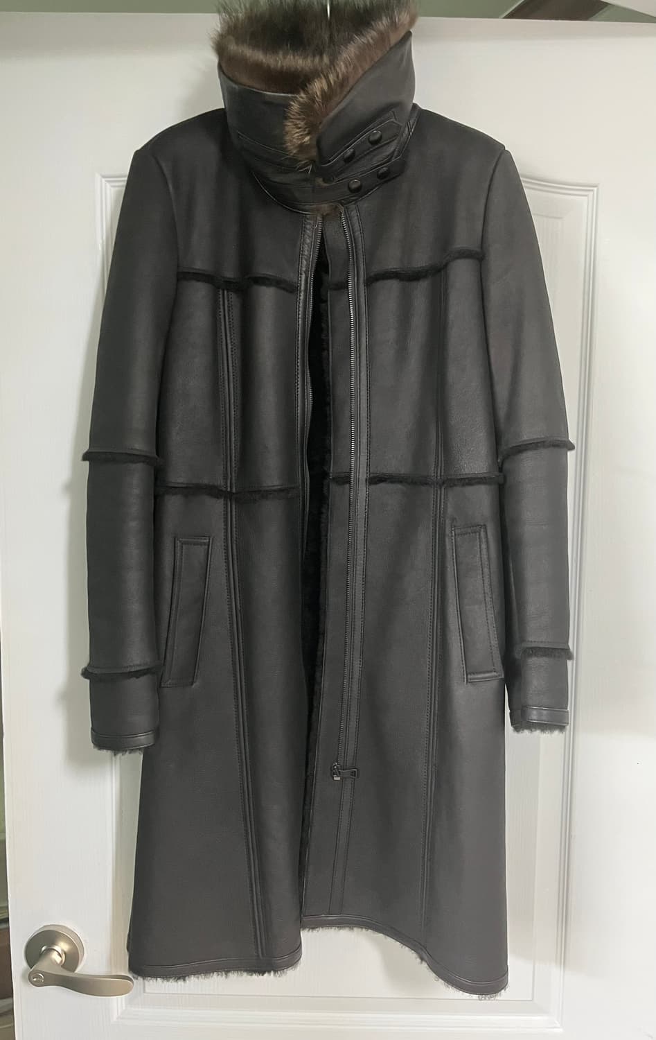 루나코어스 천연가죽 천연모피 롱 무스탕 M 상품이미지2