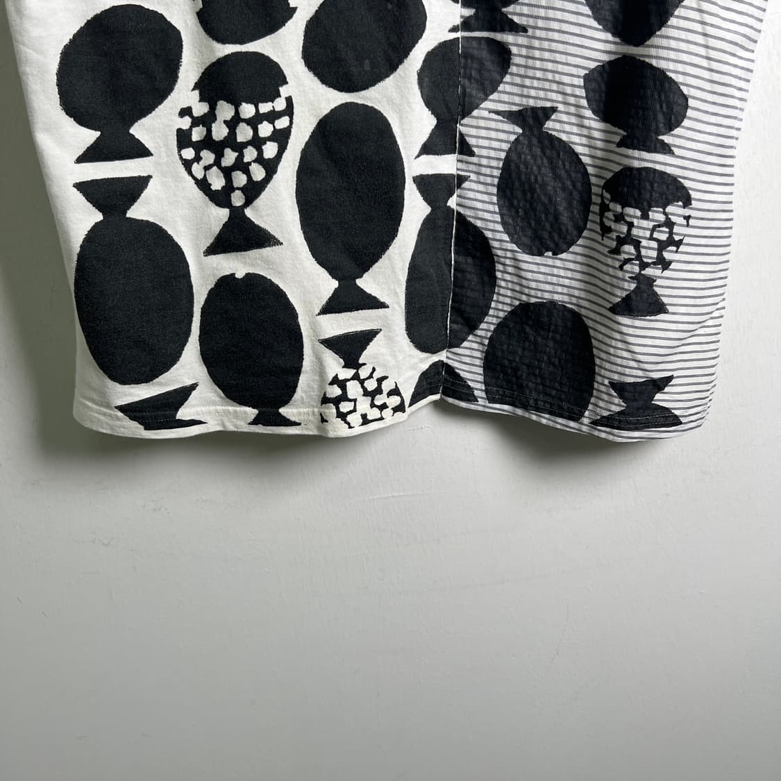 요지 야마모토 Y's for living 비대칭 패치워크 반팔 티셔츠 상품이미지6