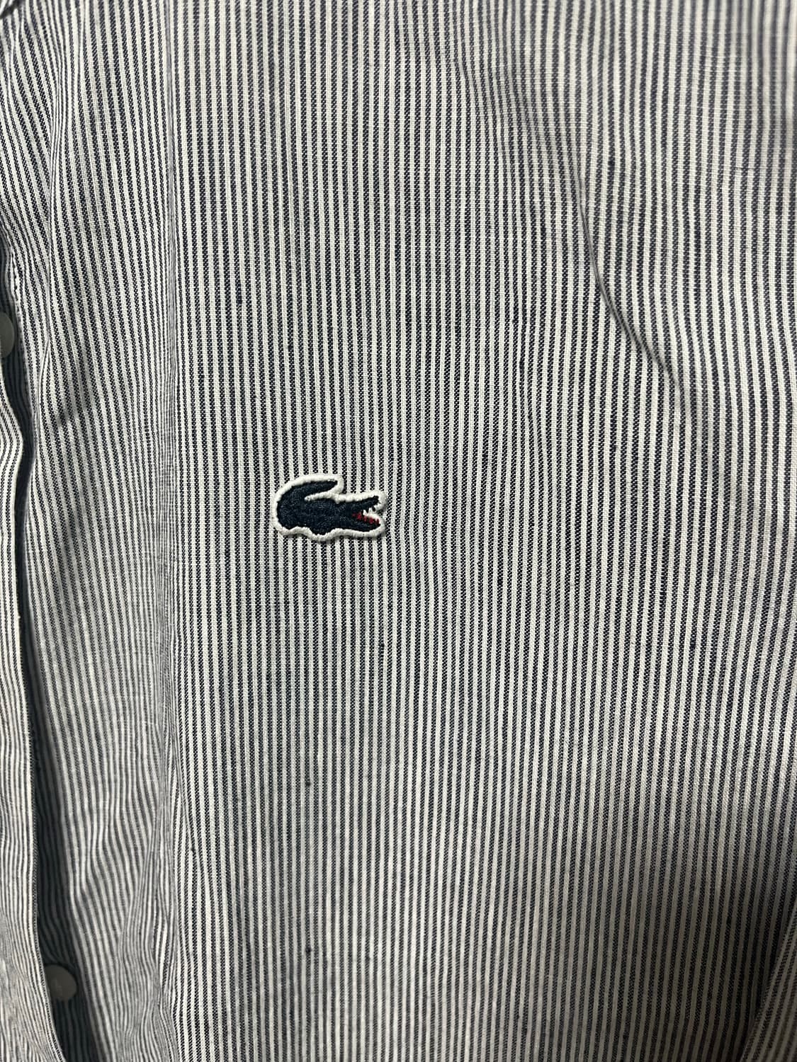 라코스테 스트라이프 헨리넥 셔츠 긴팔 상품이미지2