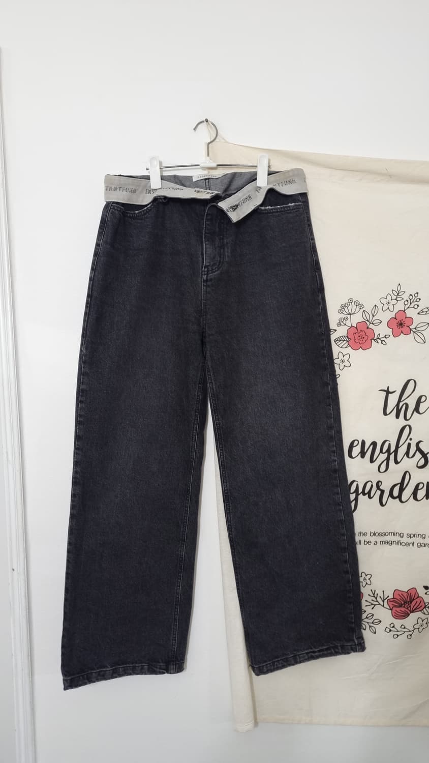 인스턴트펑크 아웃웨이스트 와이드 데님 팬츠 상품이미지3