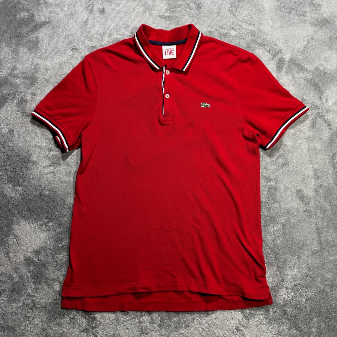 라코스테 레드 폴로티셔츠 상품이미지1