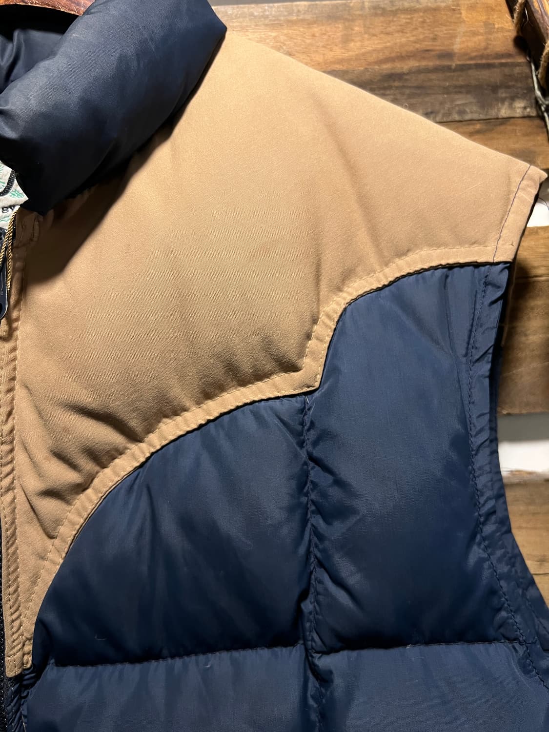 [L]90's SCHOTT USA 쇼트 덕다운 요크 패딩 베스트 상품이미지3