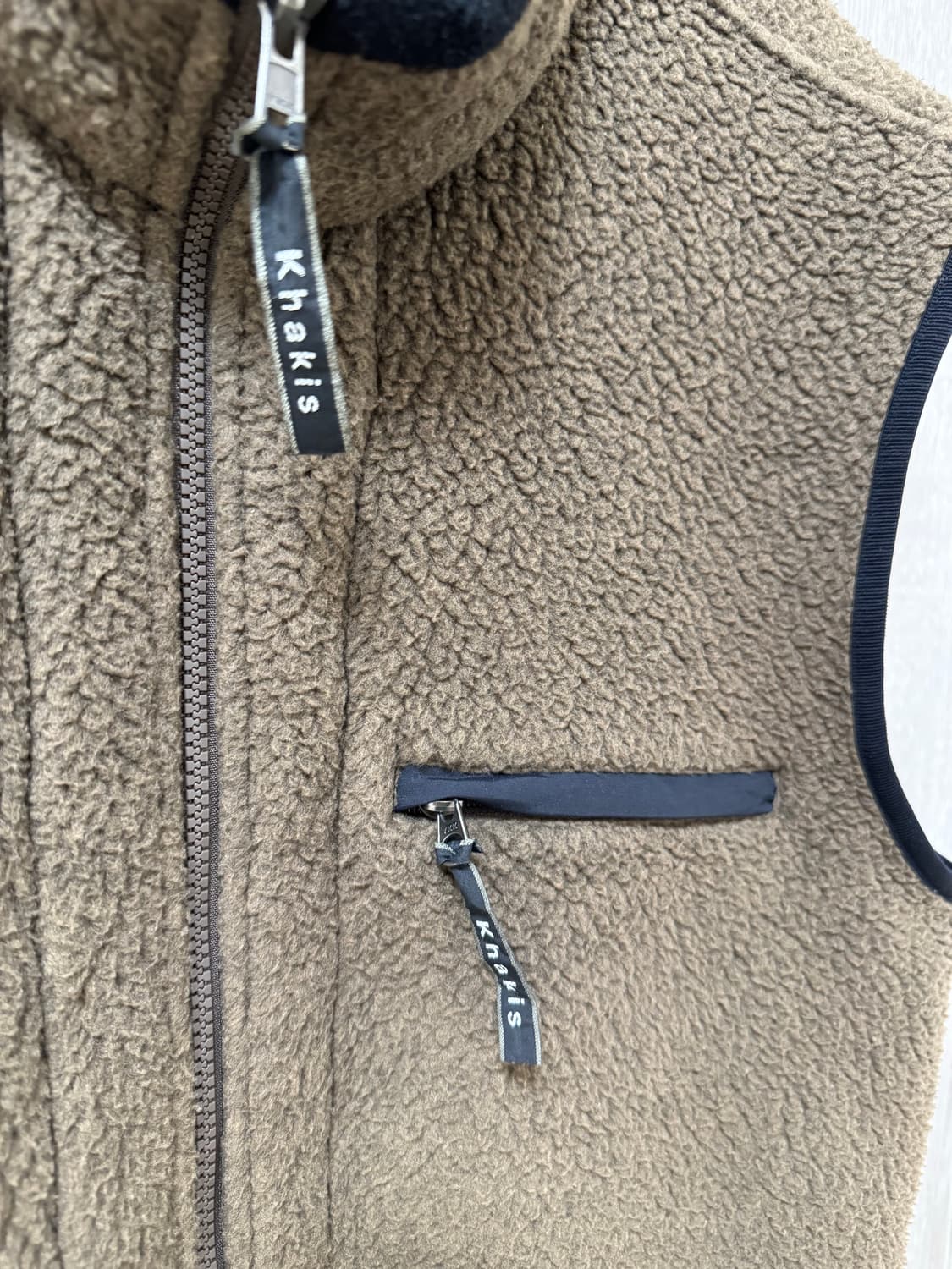 카키스 쉐르파 후리스 베스트 브라운 L 상품이미지3