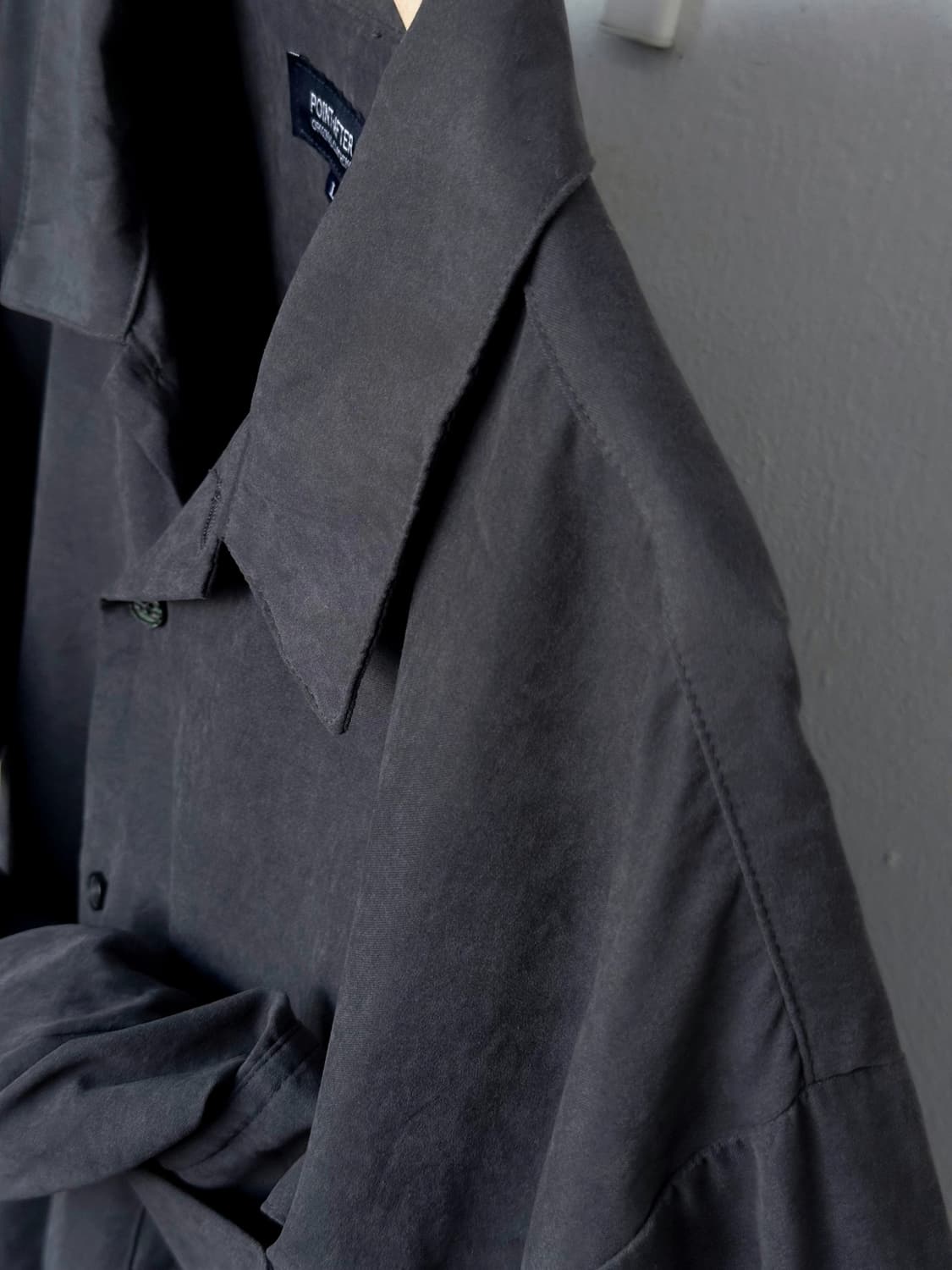  Soft fabric wide silhouette open collar 상품이미지2