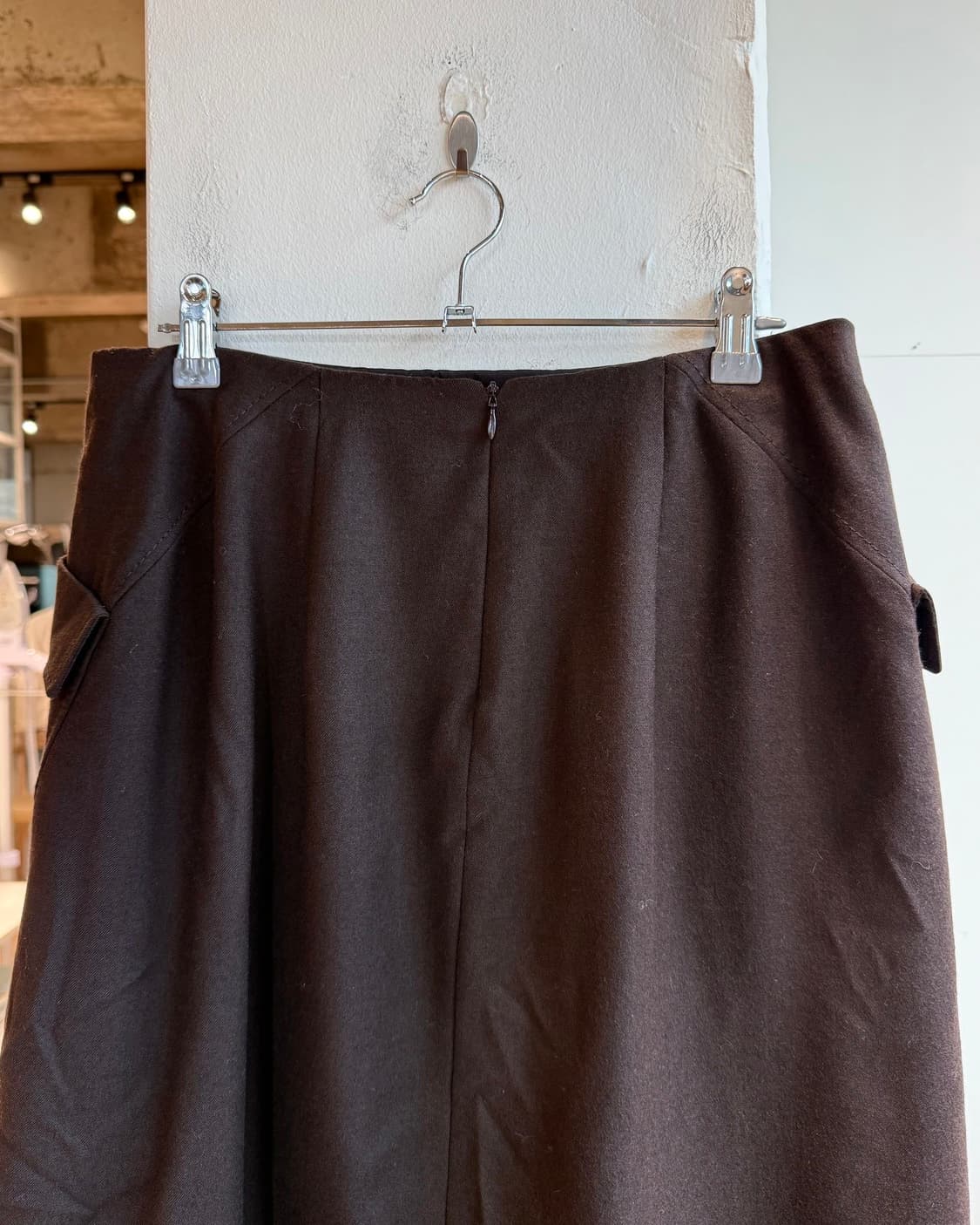 발렌티노 브라운 포켓 프릴 미디스커트  상품이미지6