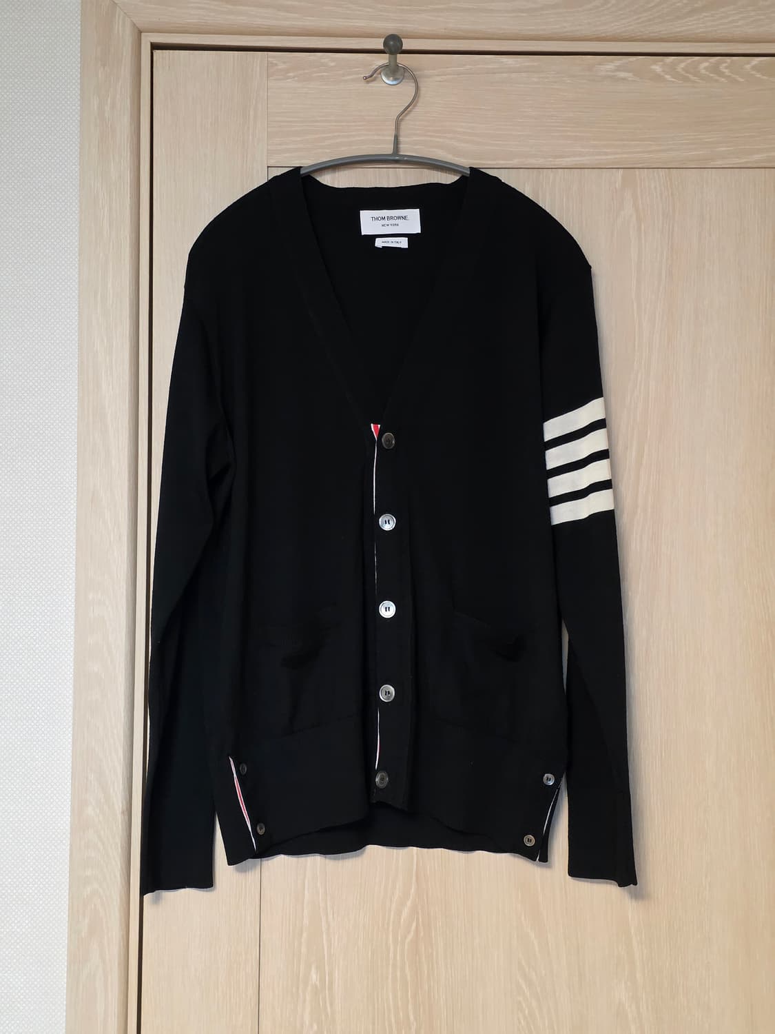 [24/3사이즈] 톰브라운 메리노울 가디건 네이비 상품이미지1