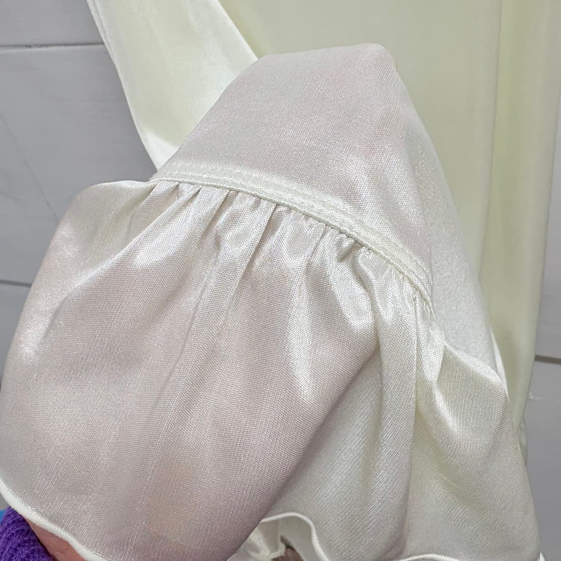 아이보리 레이스 세틴 프릴 슬립원피스  상품이미지6