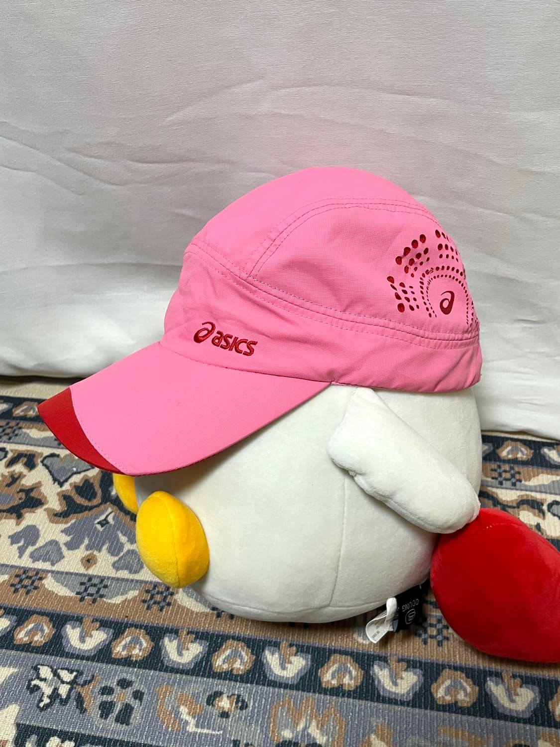아식스 메쉬 나일론 볼캡 러닝모자 여름모자 _ 핑크레드 상품이미지1