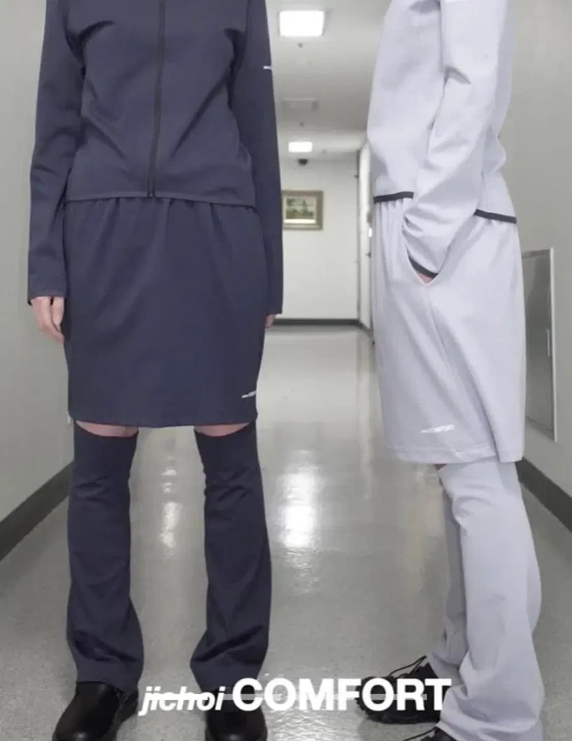 지초이 컴포트 23-002 집업 상의 그래파이트 상품이미지2