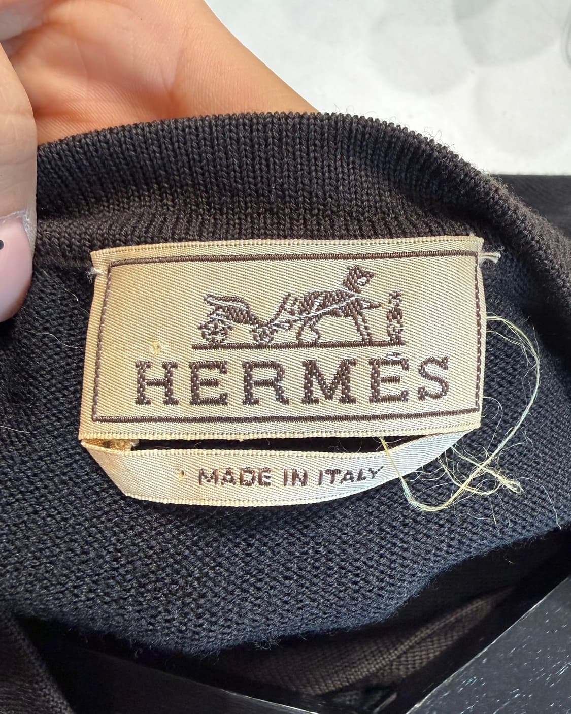 에르메스 블랙 라나 매리노울 라운드 니트  상품이미지8